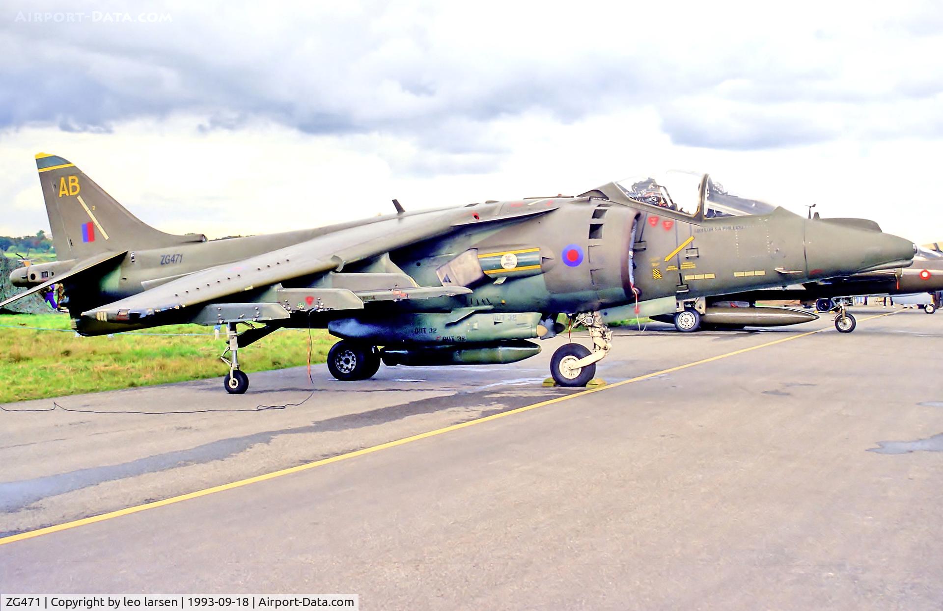 ZG471, British Aerospace Harrier GR.7 C/N P61, Værløse AB 18.9.93