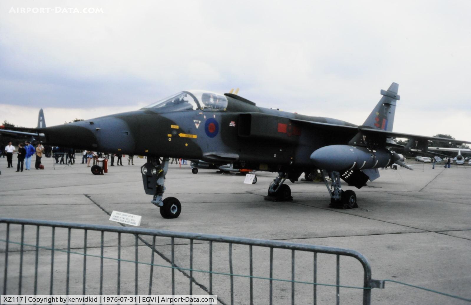 XZ117, 1976 Sepecat Jaguar GR.1 C/N S.118, At the 1976 International Air Tattoo Greenham Common, copied from slide.