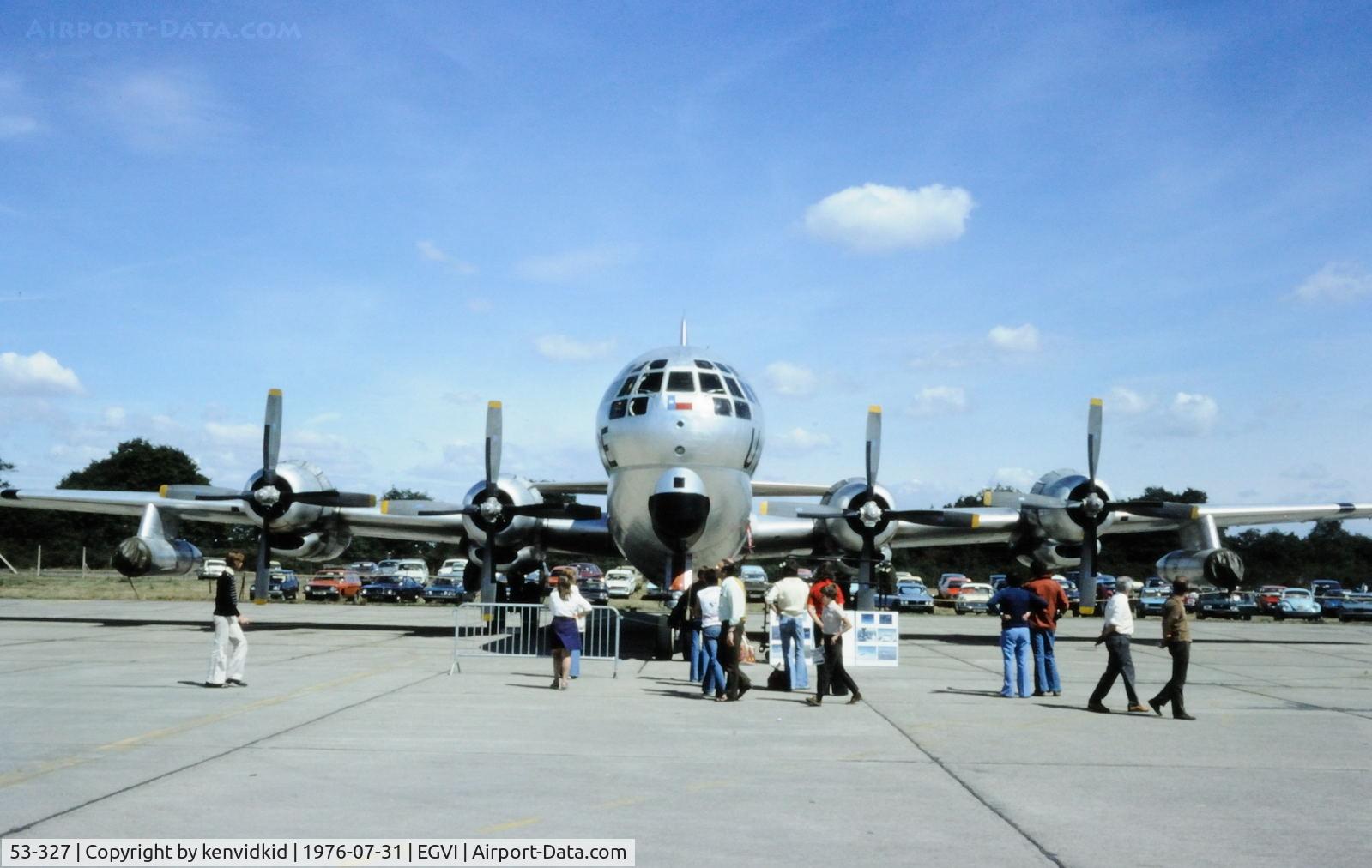 53-327, 1953 Boeing KC-97L Stratofreighter C/N 17109, At the 1976 International Air Tattoo Greenham Common, copied from slide.