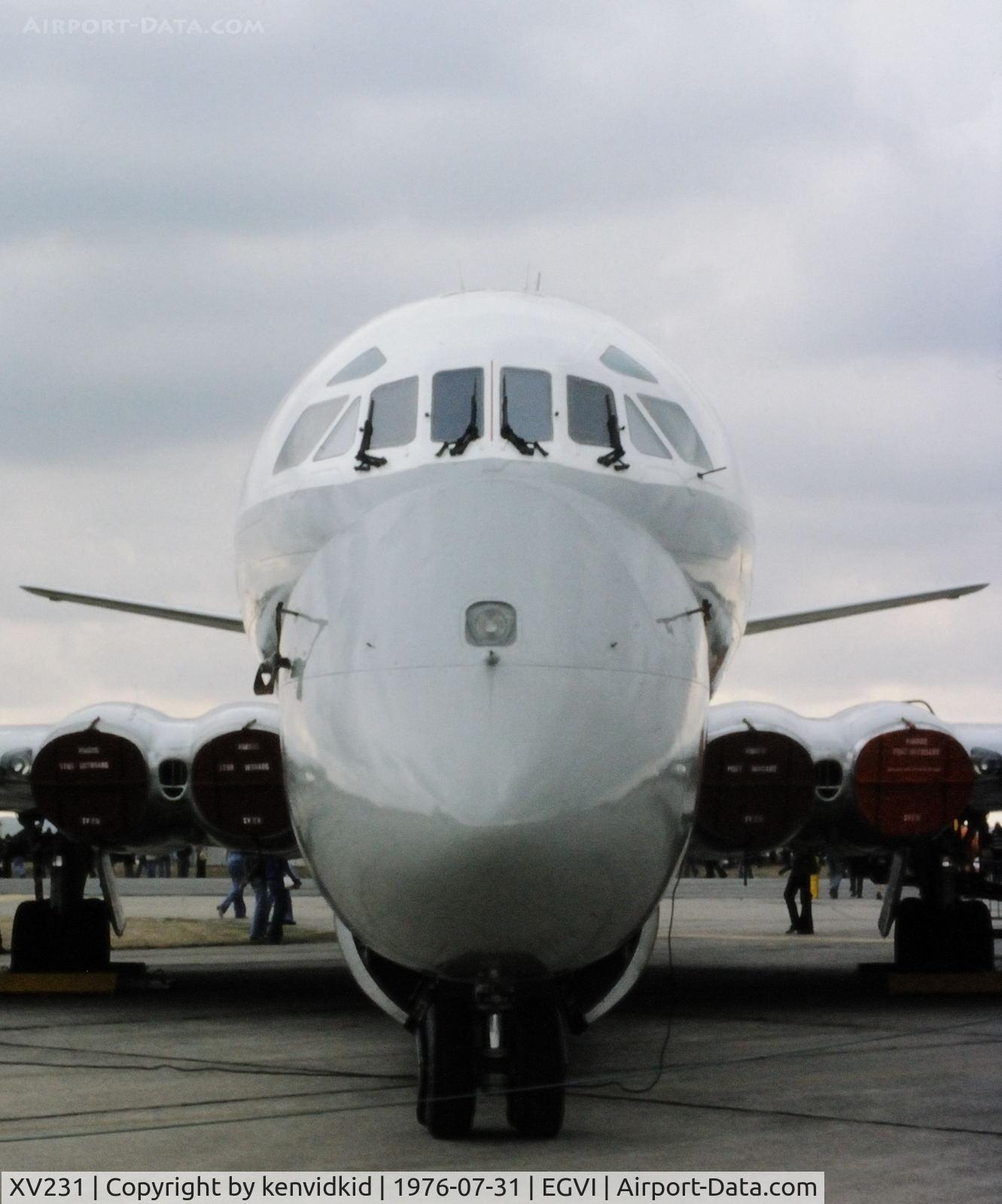 XV231, Hawker Siddeley Nimrod MR.1 C/N 8006, At the 1976 International Air Tattoo Greenham Common, copied from slide.