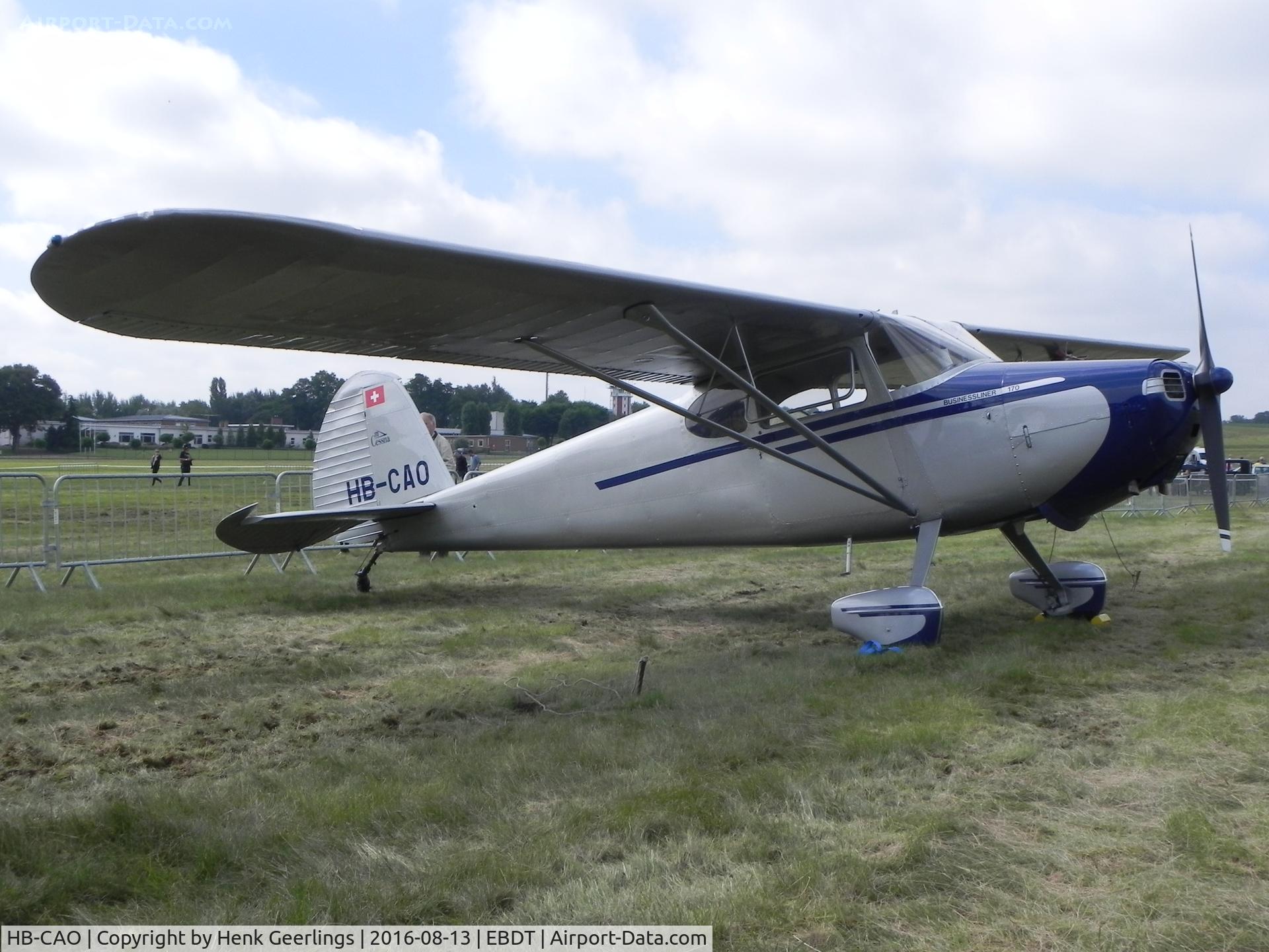 HB-CAO, 1948 Cessna 170 C/N 18720, Schaffen Diest . Oldtimer show