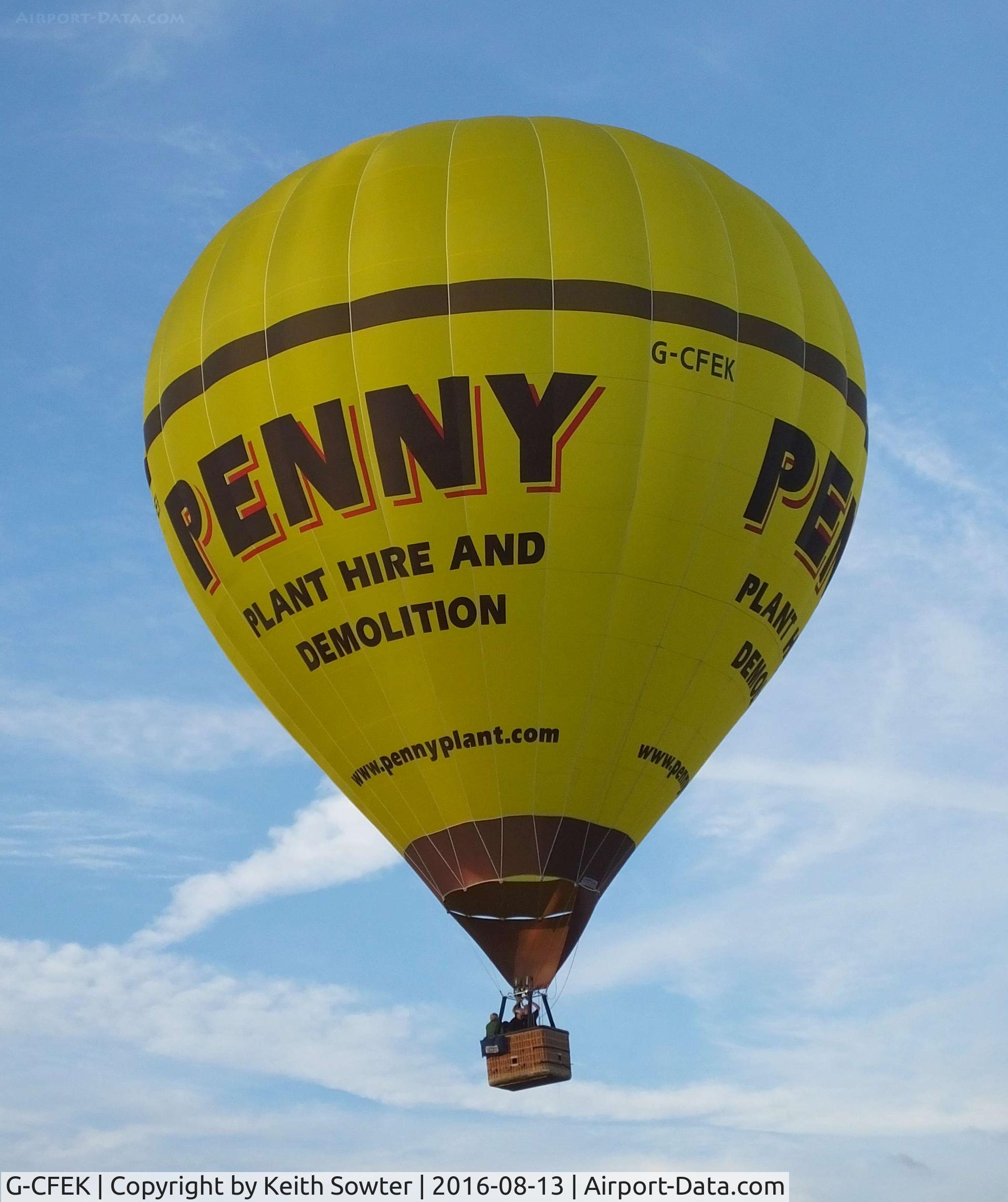 G-CFEK, 2008 Cameron Balloons Z-105 C/N 11176, BRISTOL BALLOON FIESTA