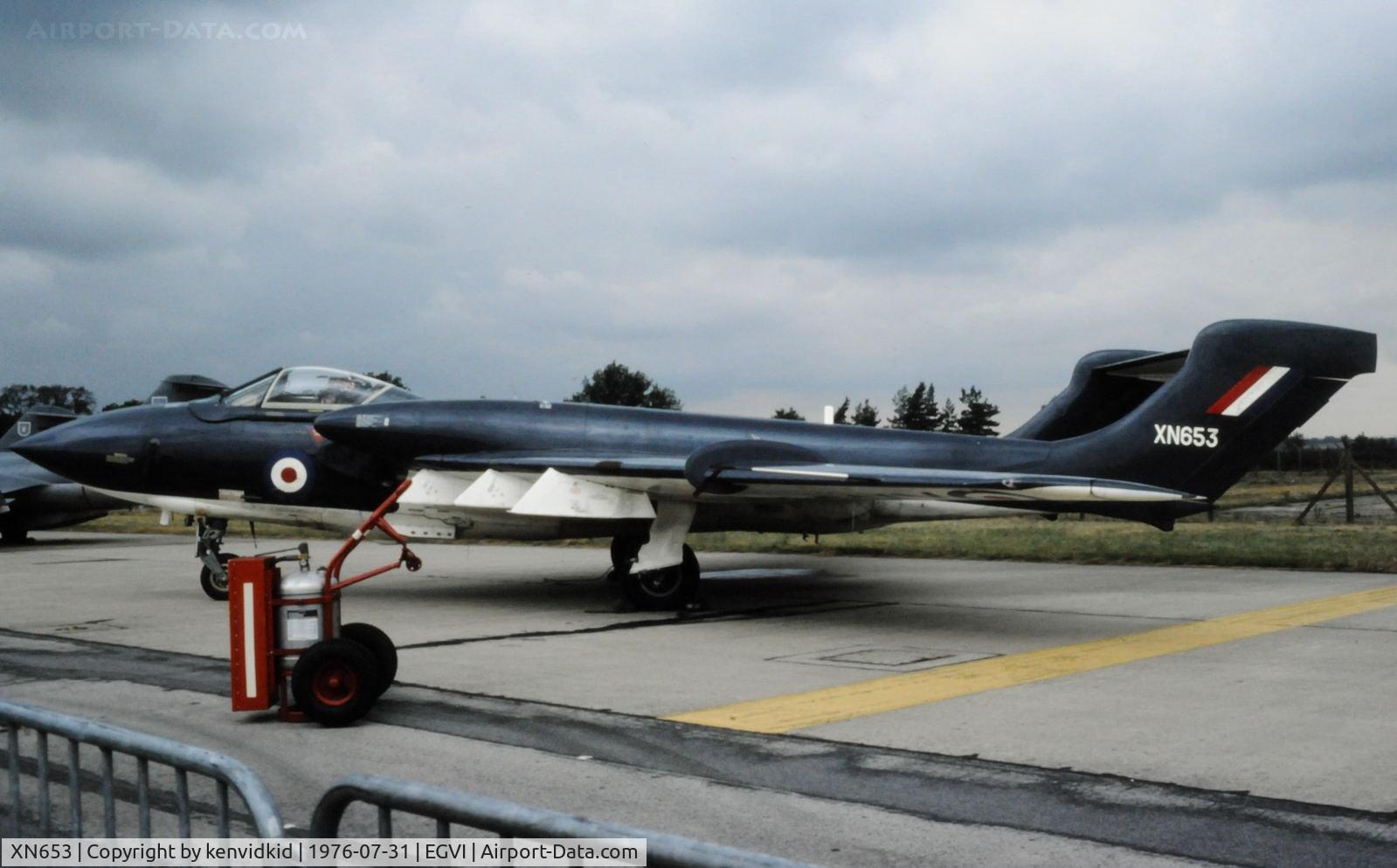 XN653, 1961 De Havilland DH-110 Sea Vixen FAW.2 C/N 10085, At the 1976 International Air Tattoo Greenham Common, copied from slide.
