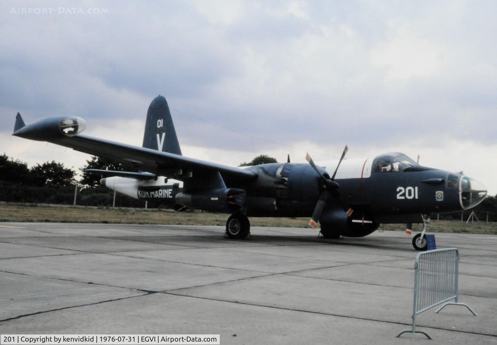 201, Lockheed SP-2H Neptune C/N 726-7241, At the 1976 International Air Tattoo Greenham Common, copied from slide.