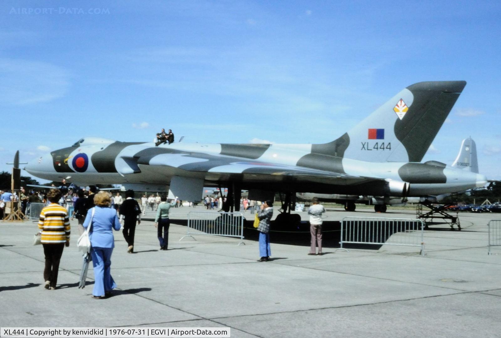 XL444, 1962 Avro Vulcan B.2 C/N Set 47, At the 1976 International Air Tattoo Greenham Common, copied from slide.