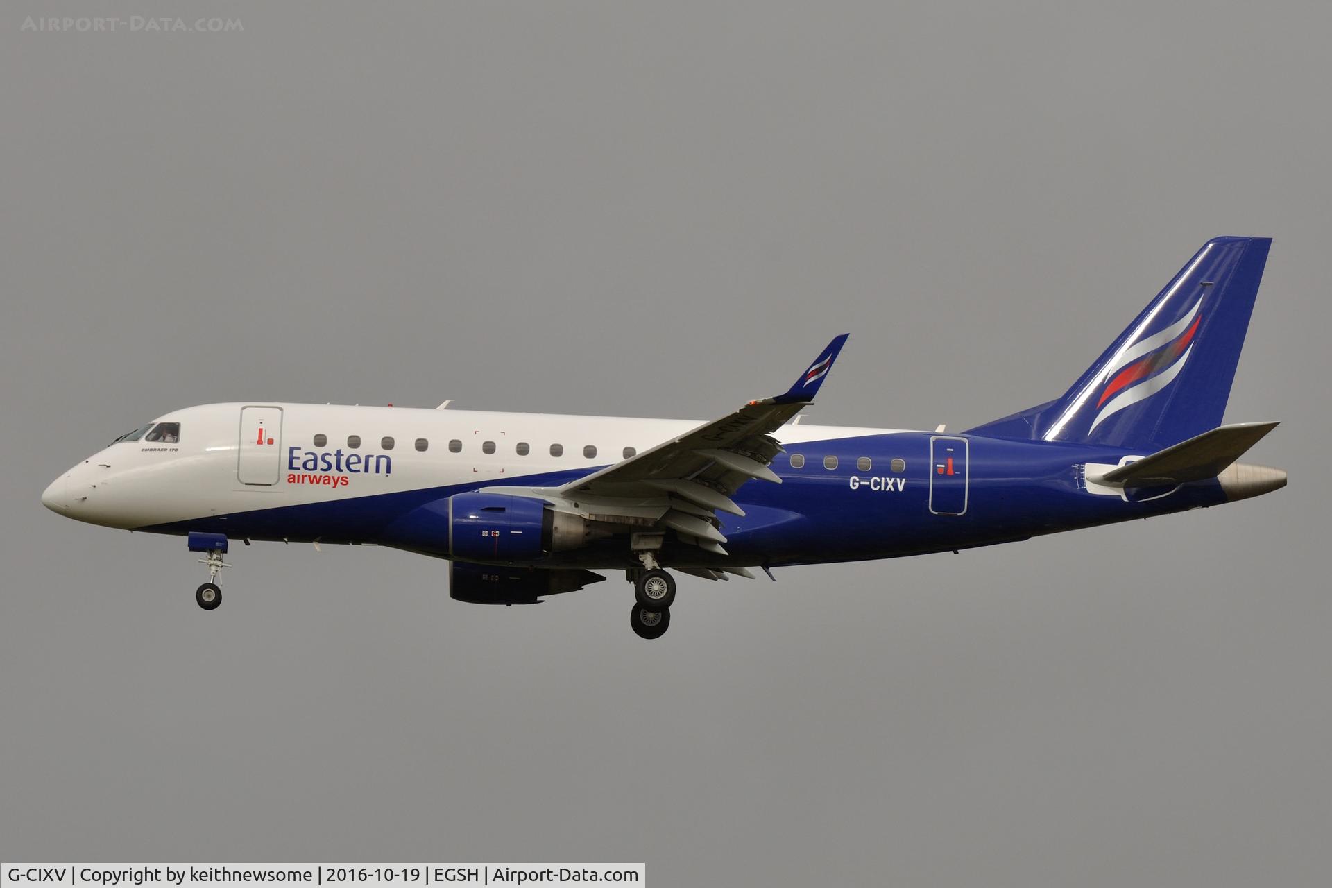 G-CIXV, 2005 Embraer 170LR (ERJ-170-100LR) C/N 17000111, First visit to Norwich.