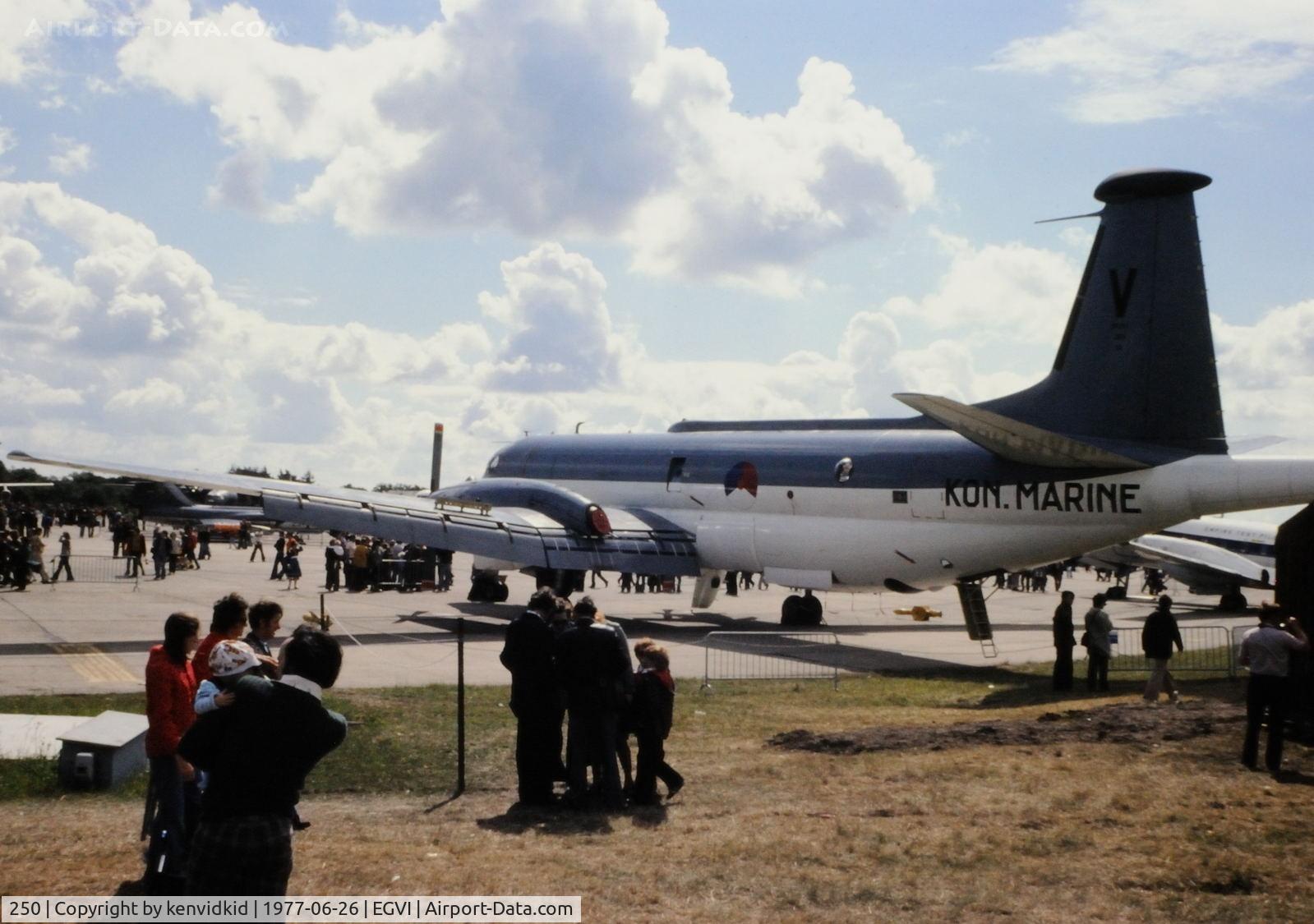 250, Breguet SP-13A Atlantic C/N 55, At the 1977 International Air Tattoo Greenham Common, copied from slide.