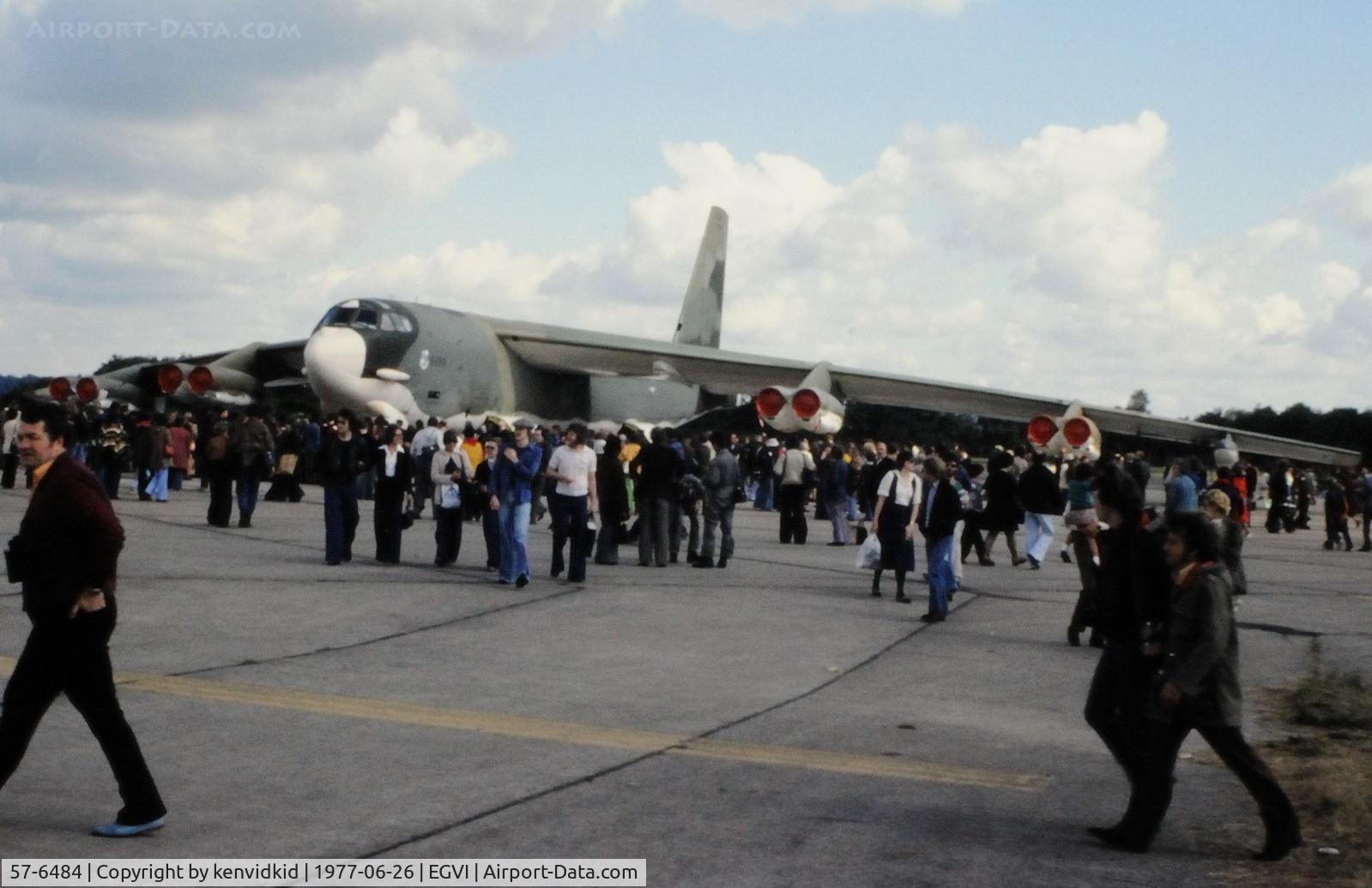 57-6484, 1957 Boeing B-52G Stratofortress C/N 464189, At the 1977 International Air Tattoo Greenham Common, copied from slide.