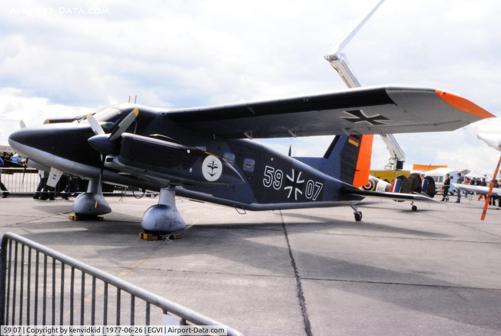 59 07, Dornier Do-28D-2 Skyservant C/N 4182, At the 1977 International Air Tattoo Greenham Common, copied from slide.