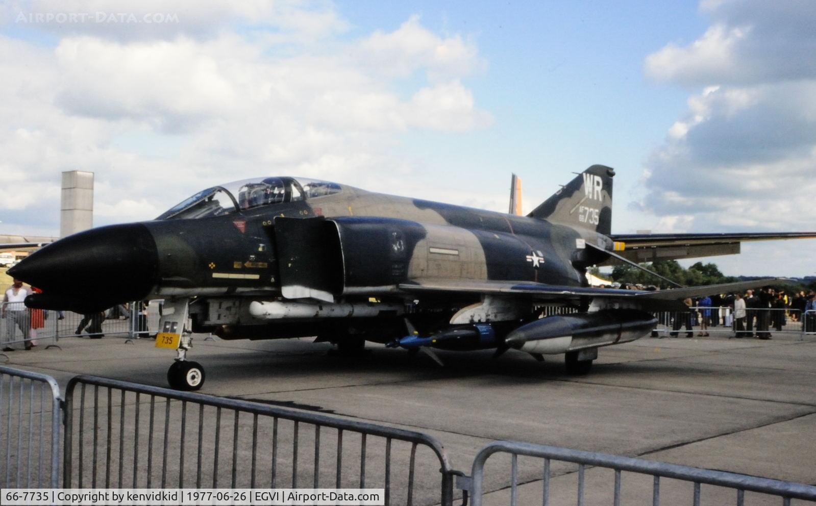 66-7735, 1966 McDonnell F-4D Phantom II C/N 2365, At the 1977 International Air Tattoo Greenham Common, copied from slide.