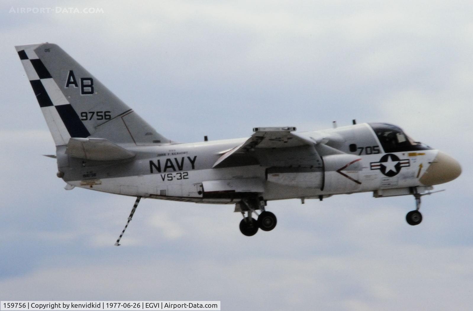 159756, Lockheed S-3A Viking C/N 394A-3085, At the 1977 International Air Tattoo Greenham Common, copied from slide.