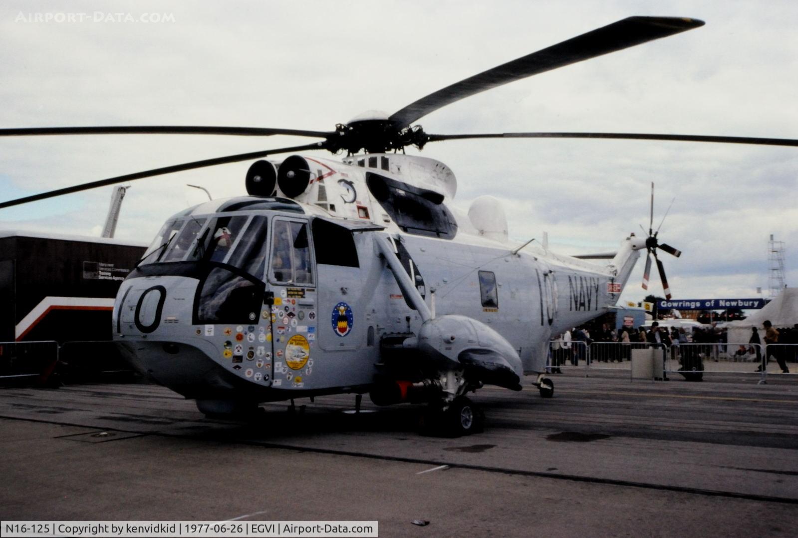 N16-125, 1975 Westland Sea King Mk.50A C/N WA796, At the 1977 International Air Tattoo Greenham Common, copied from slide.