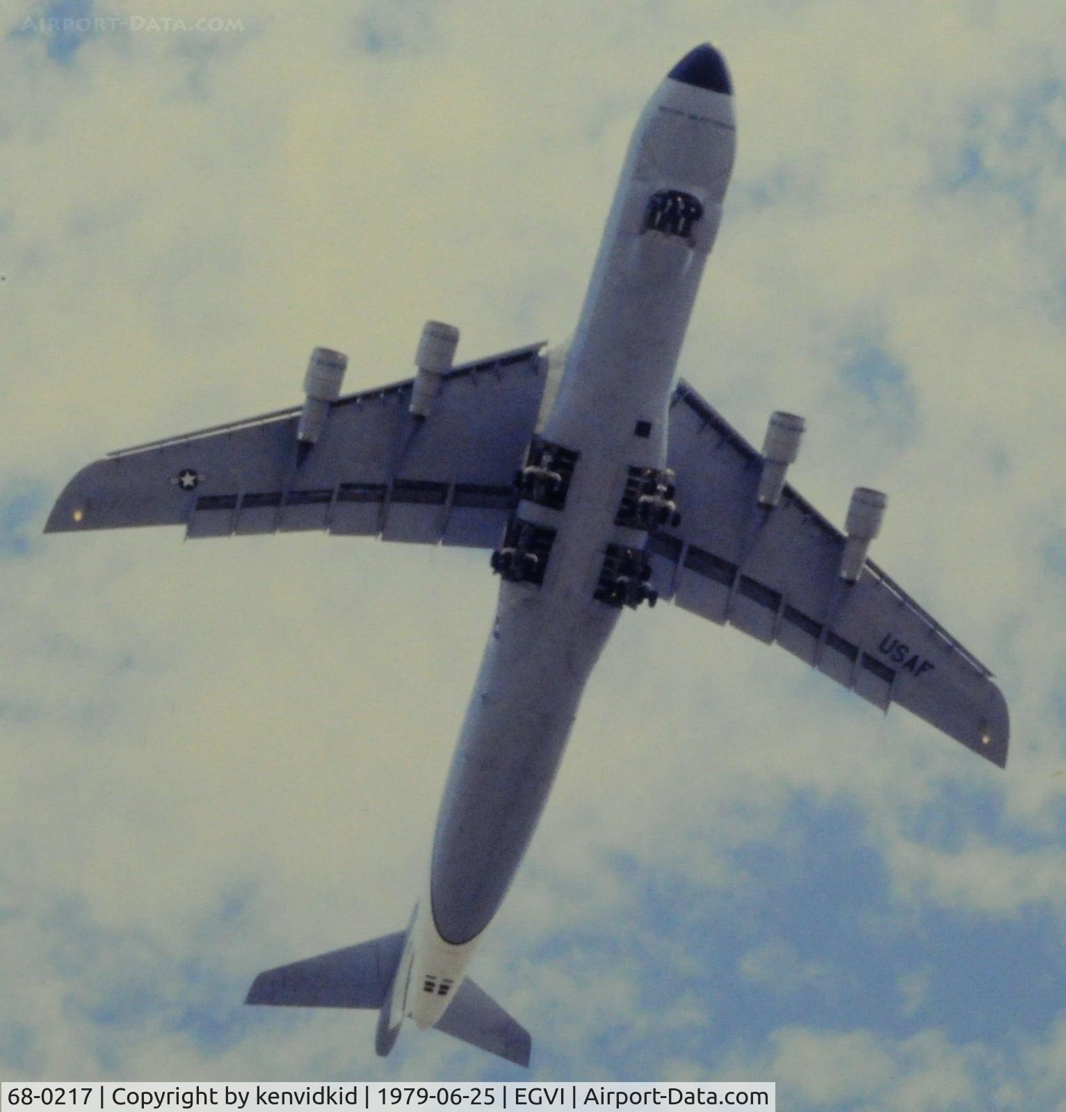 68-0217, 1968 Lockheed C-5A Galaxy C/N 500-0020, At the 1979 International Air Tattoo Greenham Common, copied from slide.