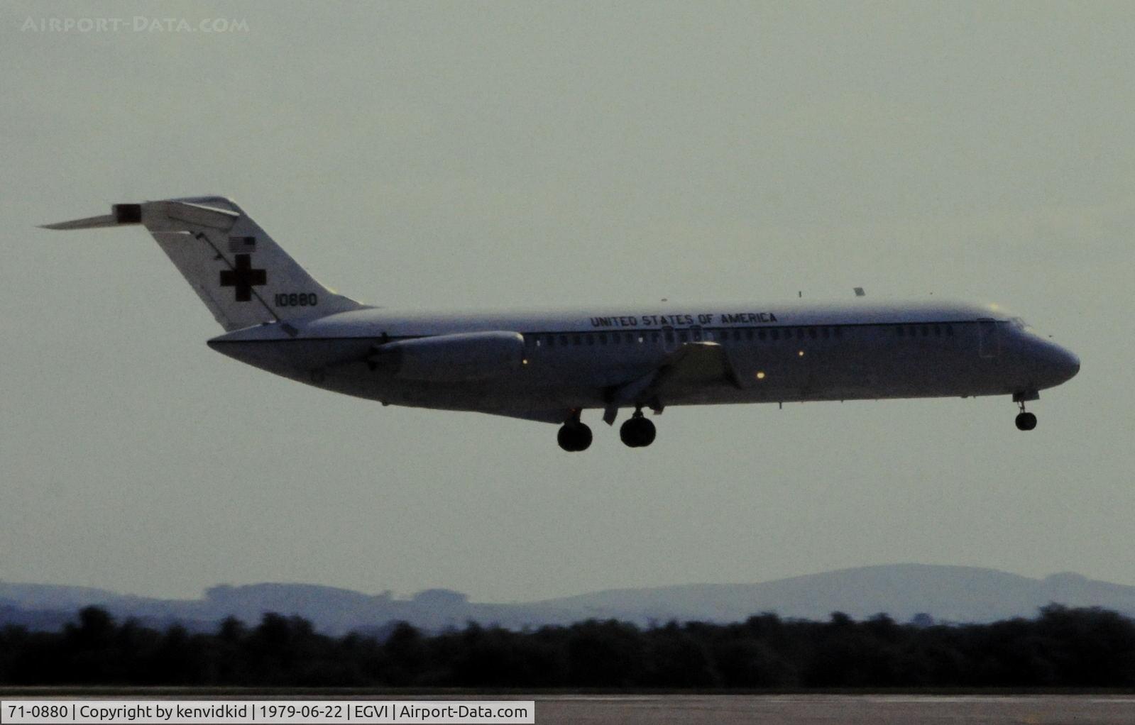 71-0880, 1971 McDonnell Douglas C-9A Nightingale C/N 47538/665, At the 1979 International Air Tattoo Greenham Common, copied from slide.