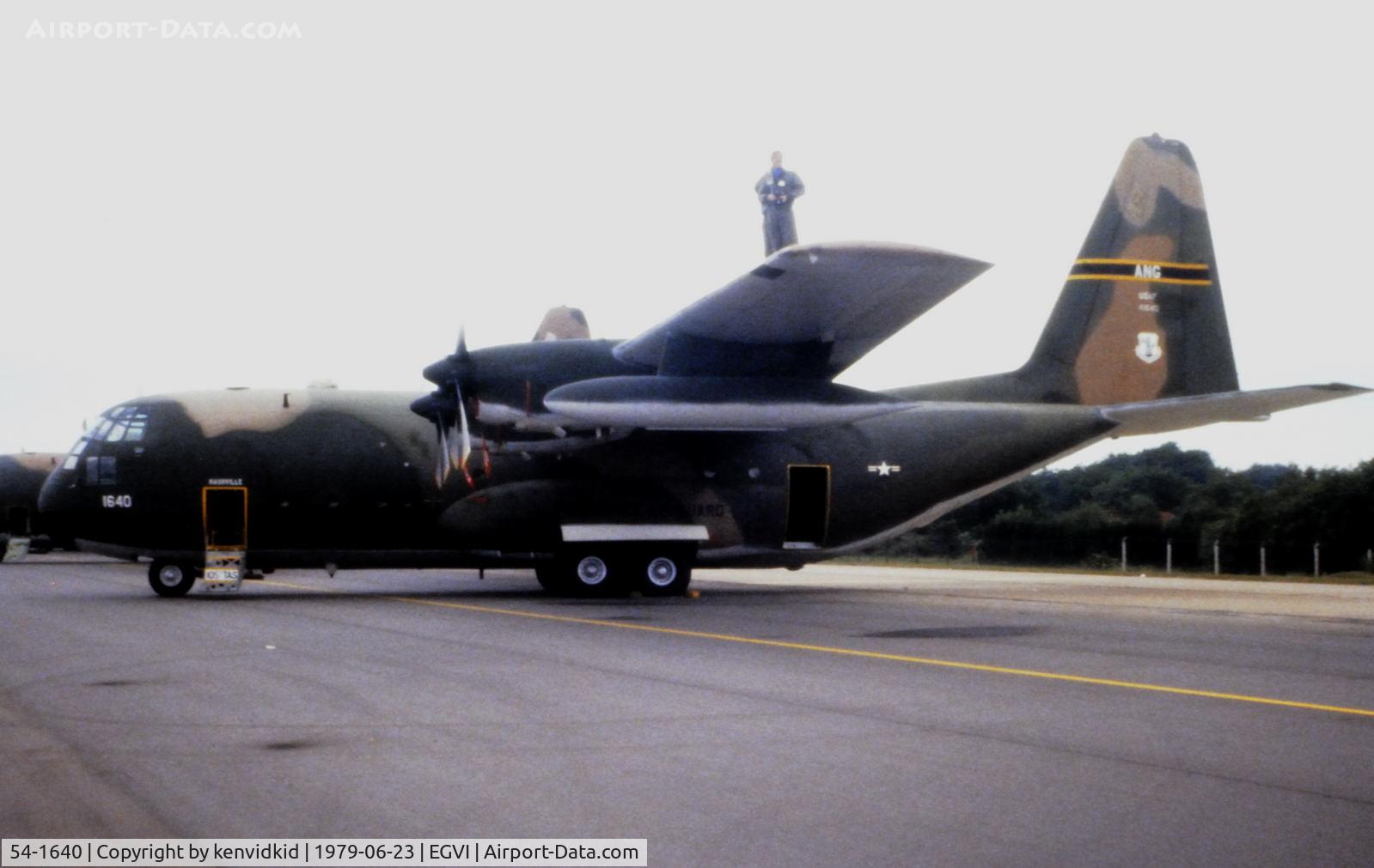 54-1640, 1954 Lockheed C-130A Hercules C/N 182-3027, At the 1979 International Air Tattoo Greenham Common, copied from slide.