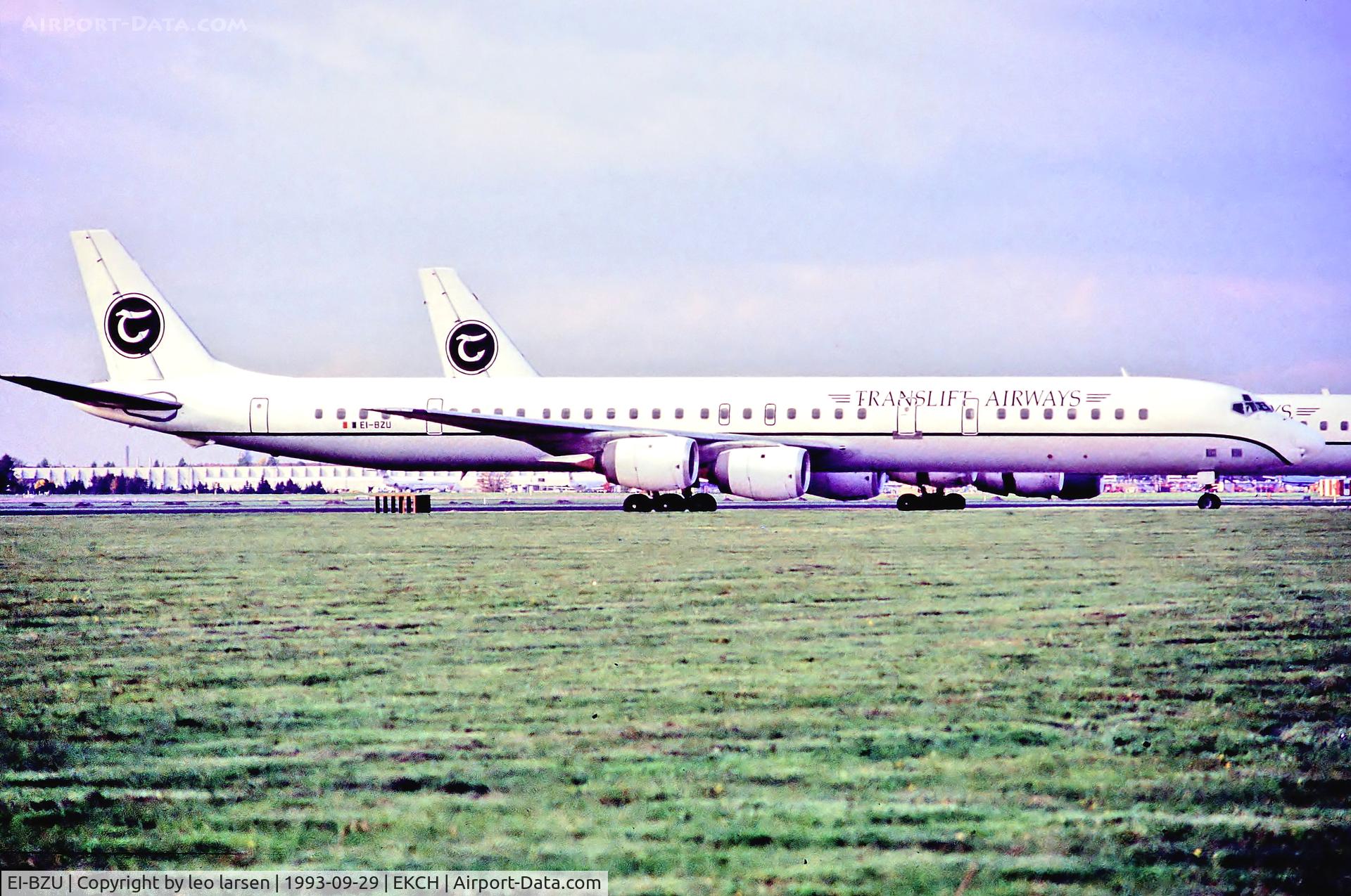 EI-BZU, 1968 McDonnell Douglas DC-8-71 C/N 45994, Copenhagen 29.9.93