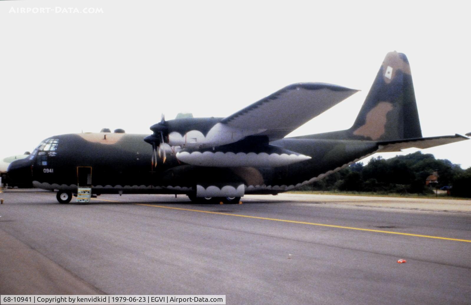 68-10941, 1969 Lockheed C-130E Hercules C/N 382-4321, At the 1979 International Air Tattoo Greenham Common, copied from slide.