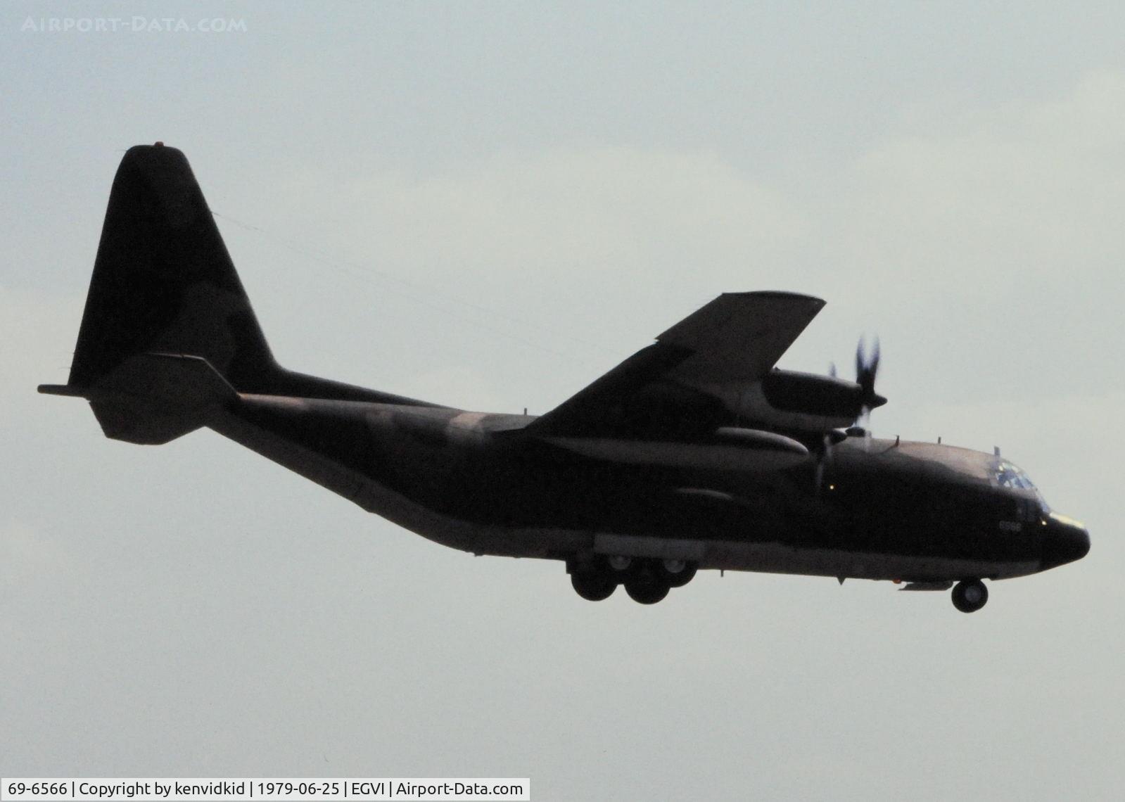 69-6566, 1969 Lockheed C-130E Hercules C/N 382-4340, At the 1979 International Air Tattoo Greenham Common, copied from slide.