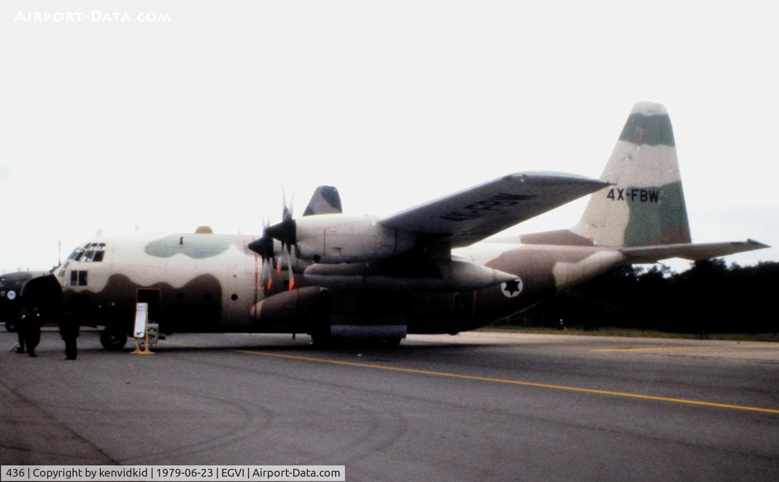 436, 1976 Lockheed KC-130H Hercules C/N 382-4686, At the 1979 International Air Tattoo Greenham Common, copied from slide.