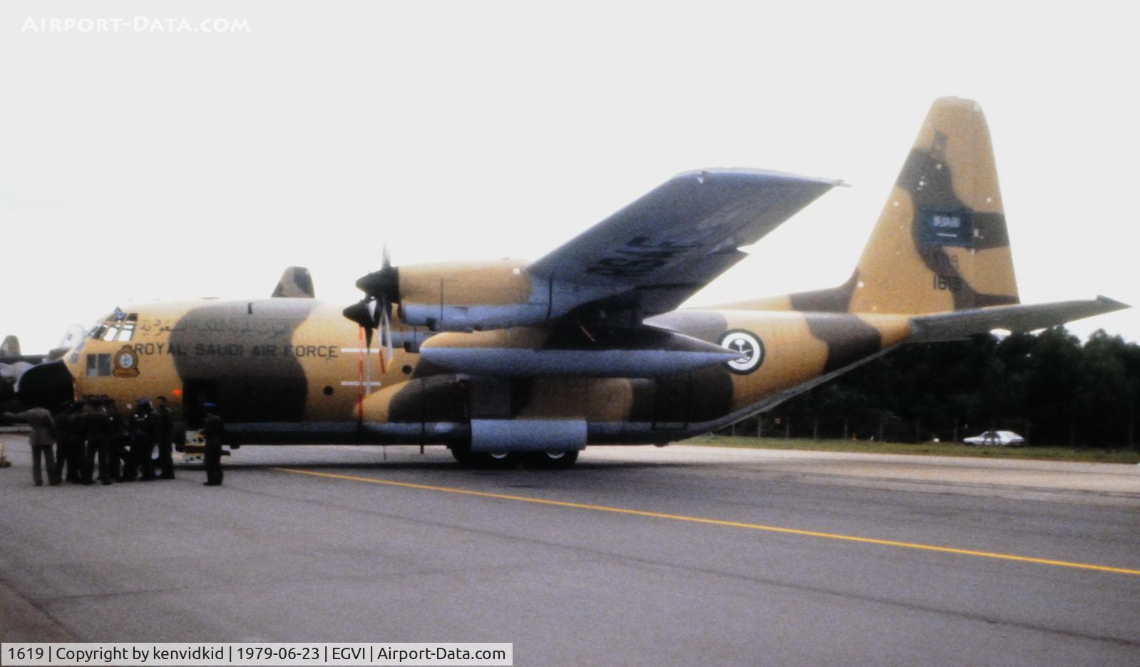 1619, 1968 Lockheed C-130H Hercules C/N 382-4758, At the 1979 International Air Tattoo Greenham Common, copied from slide.