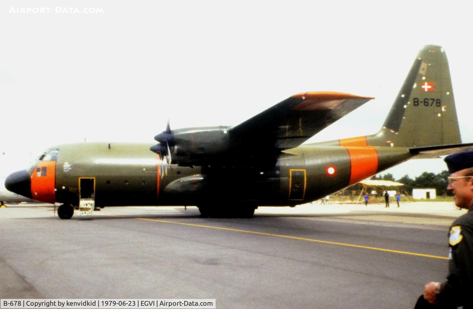 B-678, 1973 Lockheed C-130H Hercules C/N 382-4572, At the 1979 International Air Tattoo Greenham Common, copied from slide.