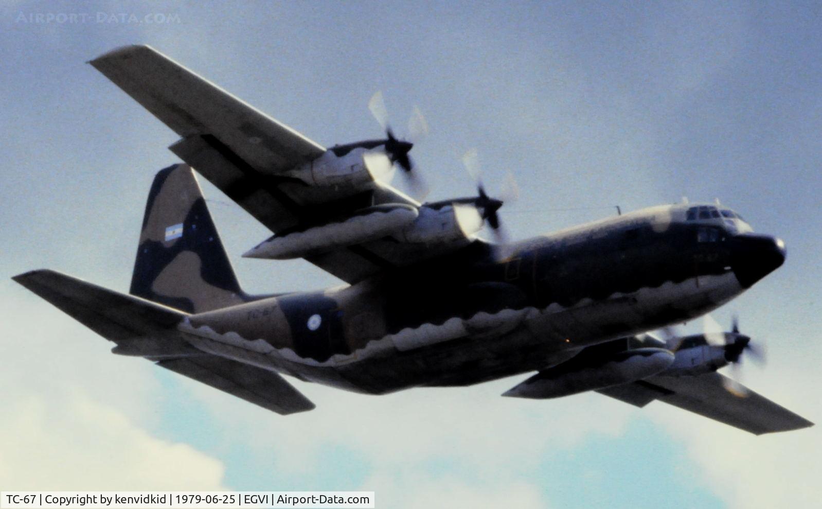 TC-67, 1975 Lockheed C-130H Hercules C/N 382-4576, At the 1979 International Air Tattoo Greenham Common, copied from slide.