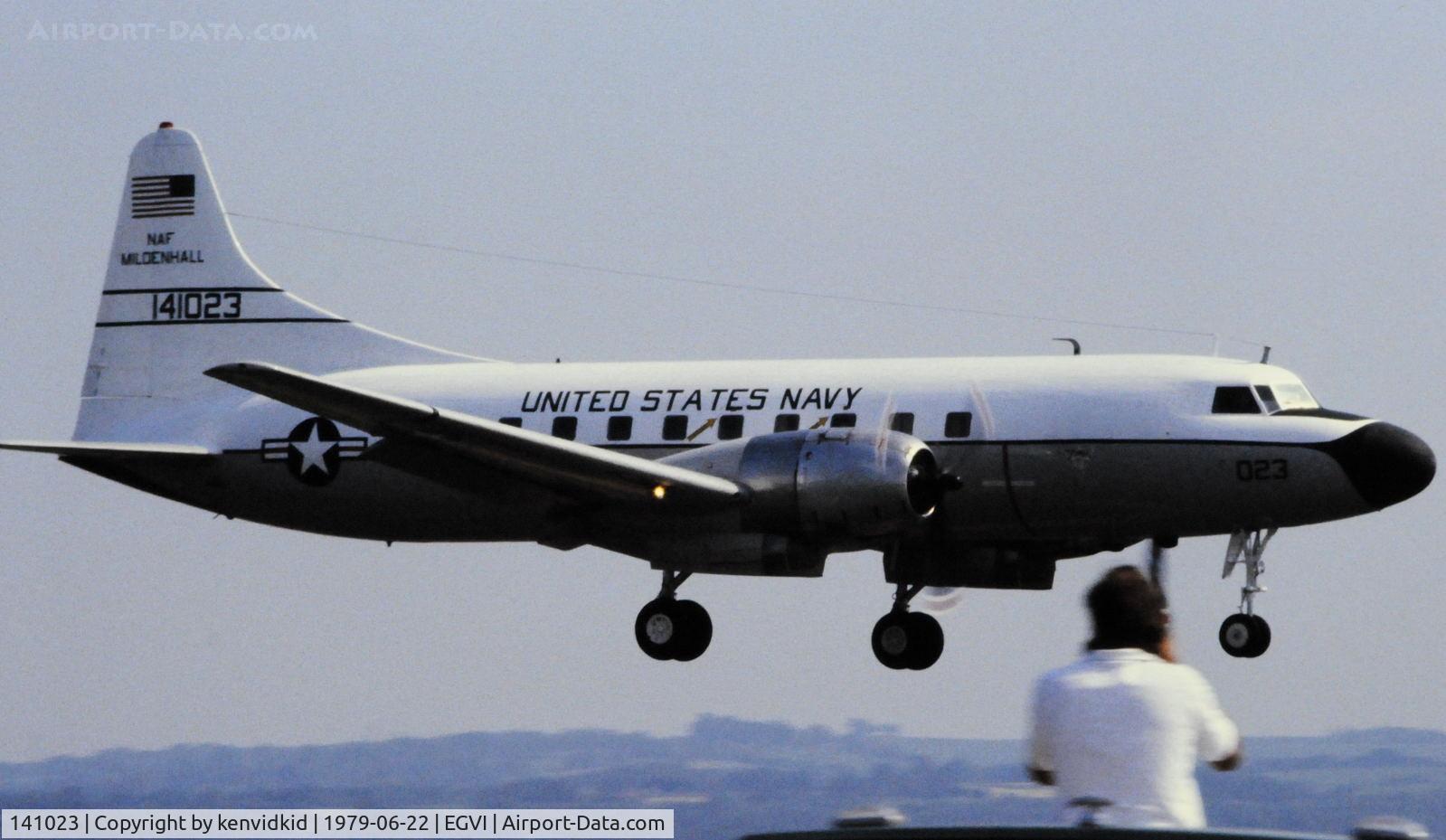 141023, 1956 Convair C-131F (R4Y-1) Samaritan C/N 306, At the 1979 International Air Tattoo Greenham Common, copied from slide.