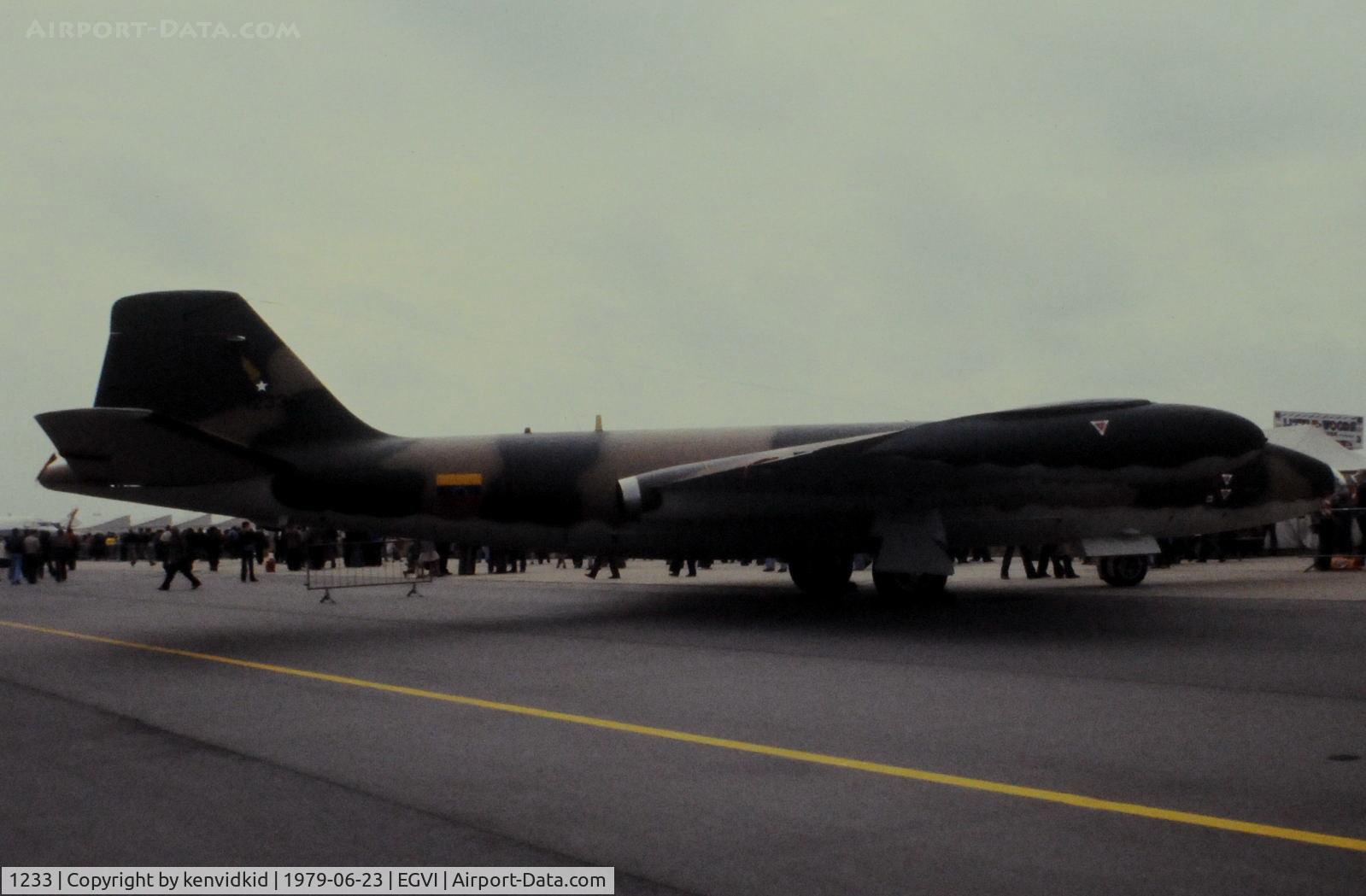 1233, English Electric Canberra B.82 C/N EEP71102, At the 1979 International Air Tattoo Greenham Common, copied from slide.