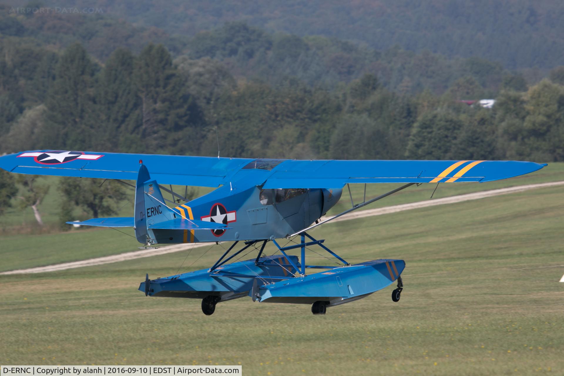 D-ERNC, 1969 Piper PA-18-150 Super Cub Super Cub C/N 18-8777, Departing the 2016 Hahnweide Oldtimer Fliegertreffen