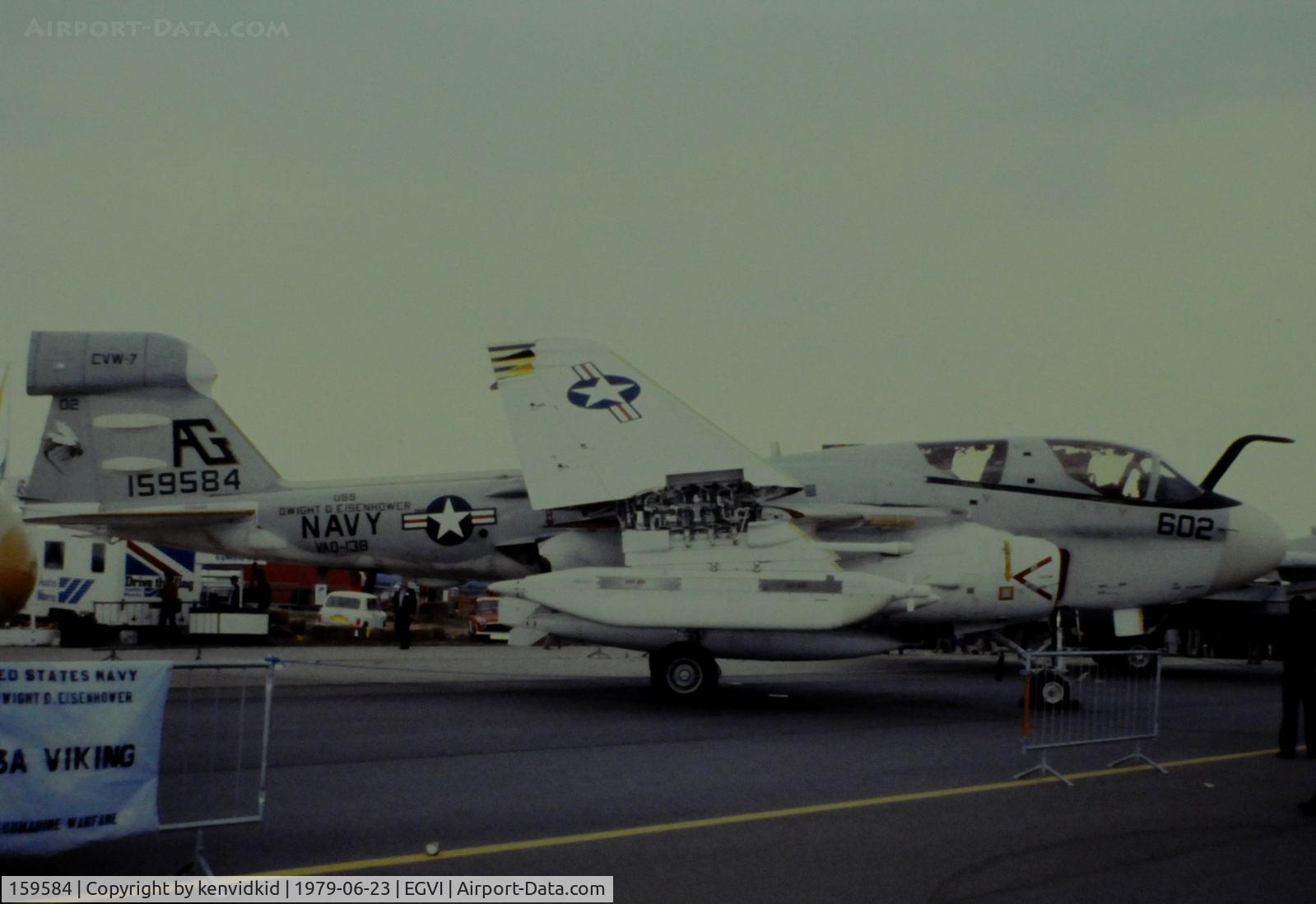159584, Grumman EA-6B Prowler C/N P-50, At the 1979 International Air Tattoo Greenham Common, copied from slide.