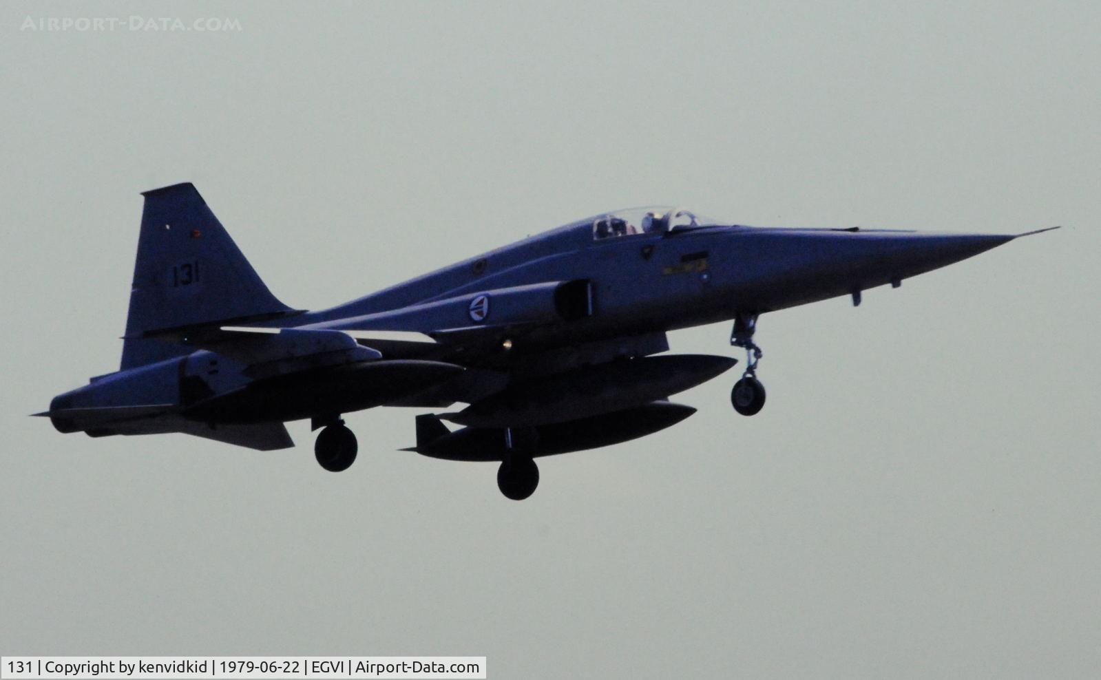 131, 1969 Northrop F-5A Freedom Fighter C/N N.7075, At the 1979 International Air Tattoo Greenham Common, copied from slide.