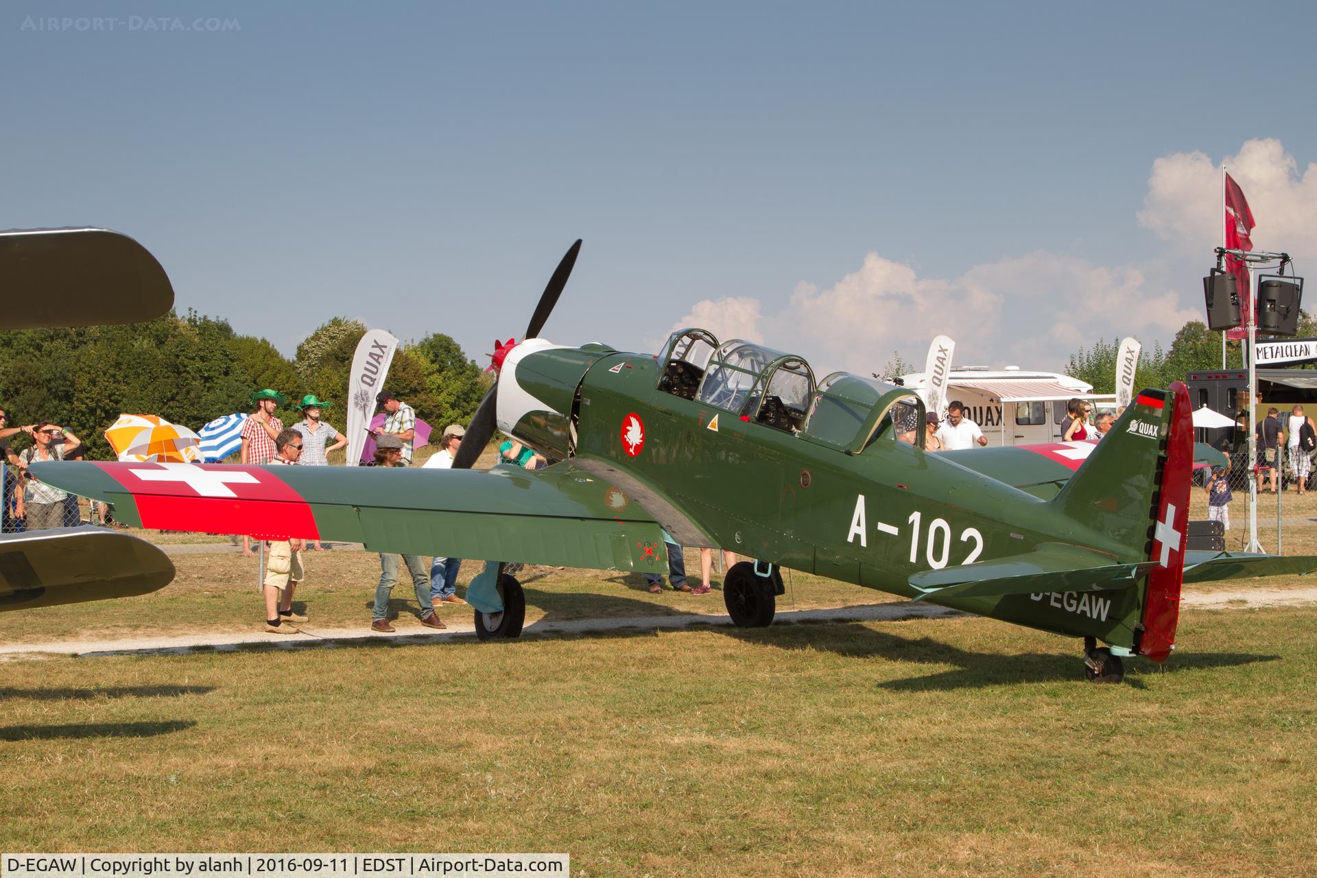 D-EGAW, 1948 Pilatus P2-06 C/N 49, On the flightline at the 2016 Hahnweide Oldtimer Fliegertreffen