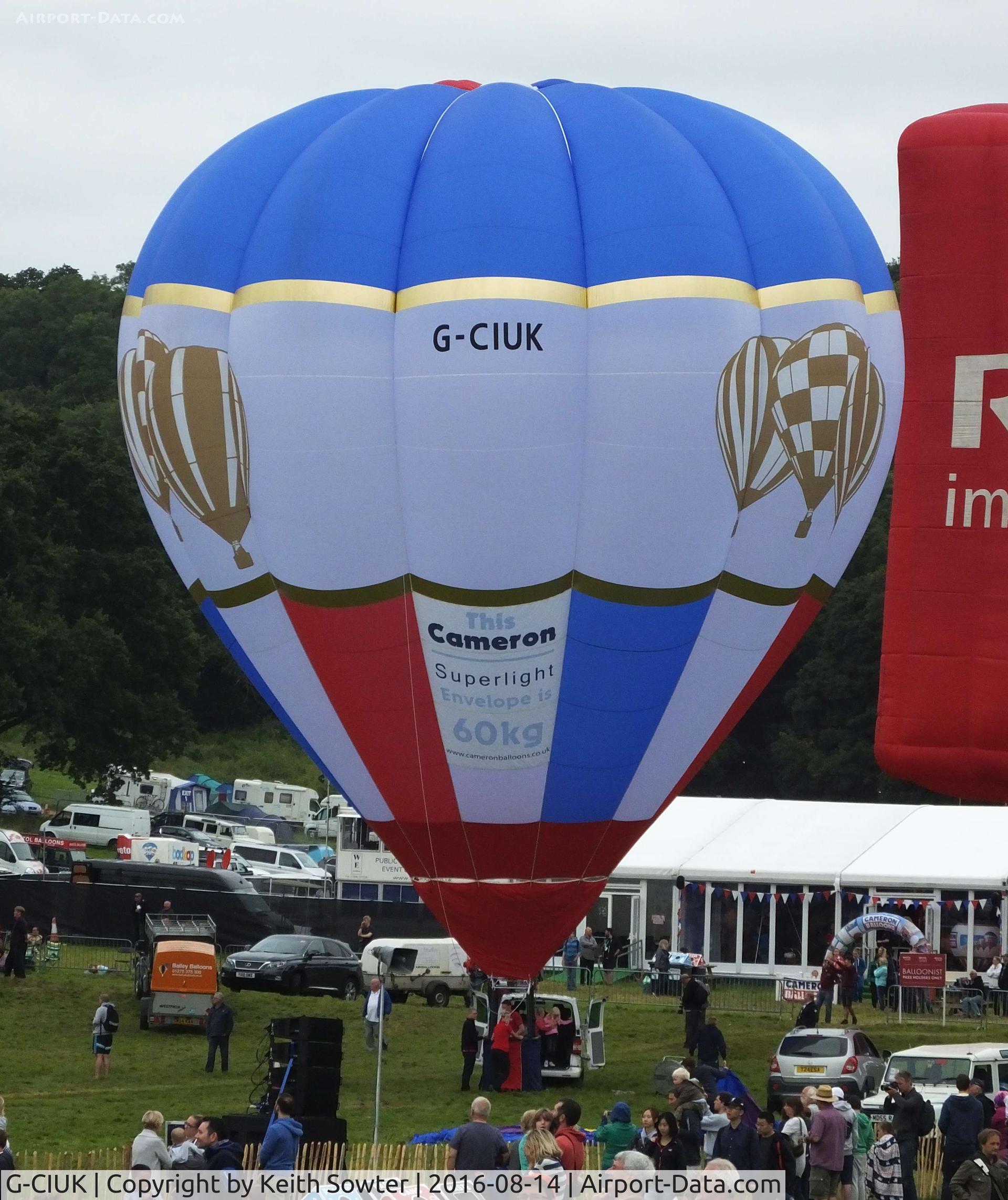 G-CIUK, 2015 Cameron Balloons O-65 C/N 11923, Bristol Balloon fiesta