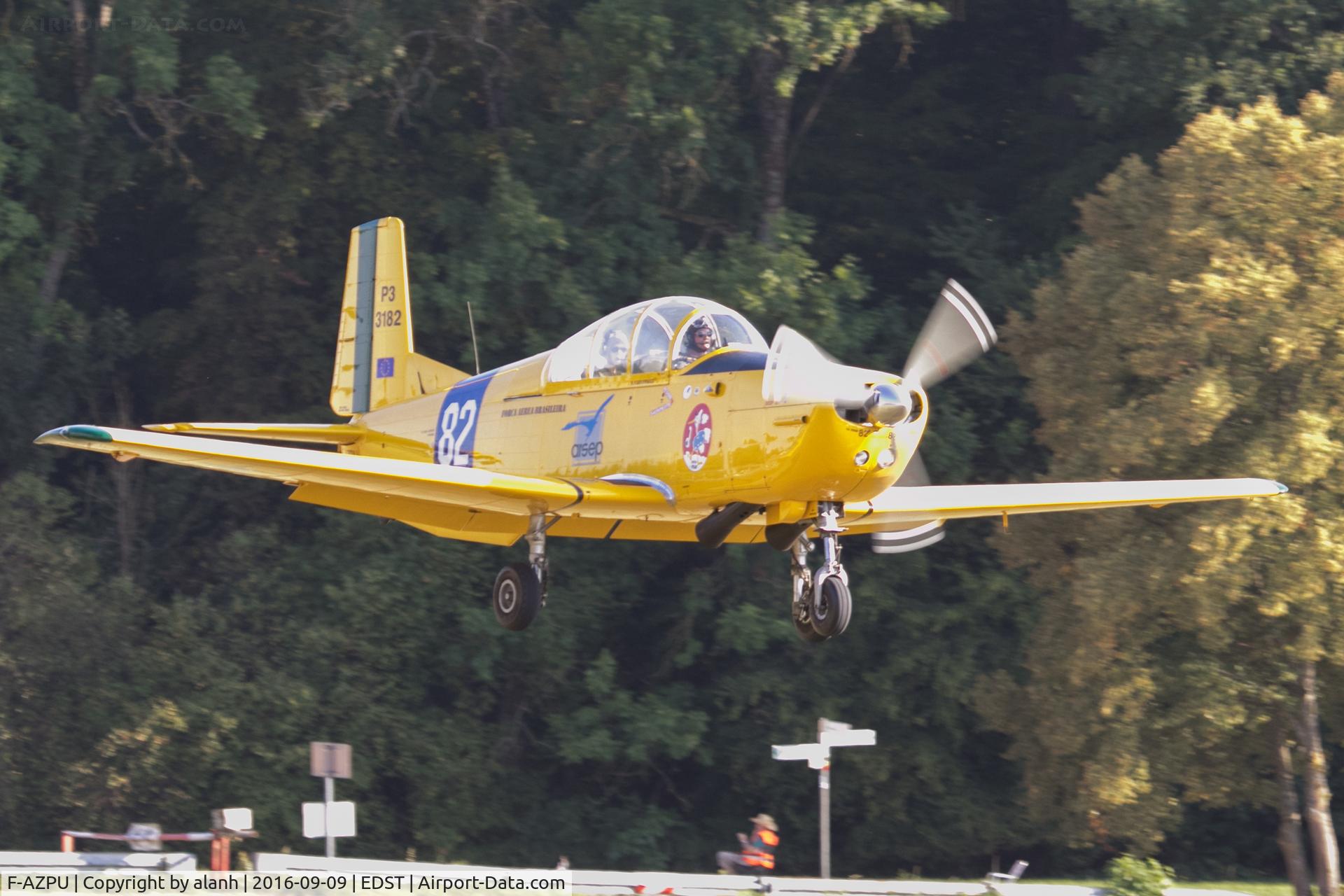 F-AZPU, 1958 Pilatus P3-05 C/N 465-14, Arriving at the 2016 Hahnweide Oldtimer Fliegertreffen