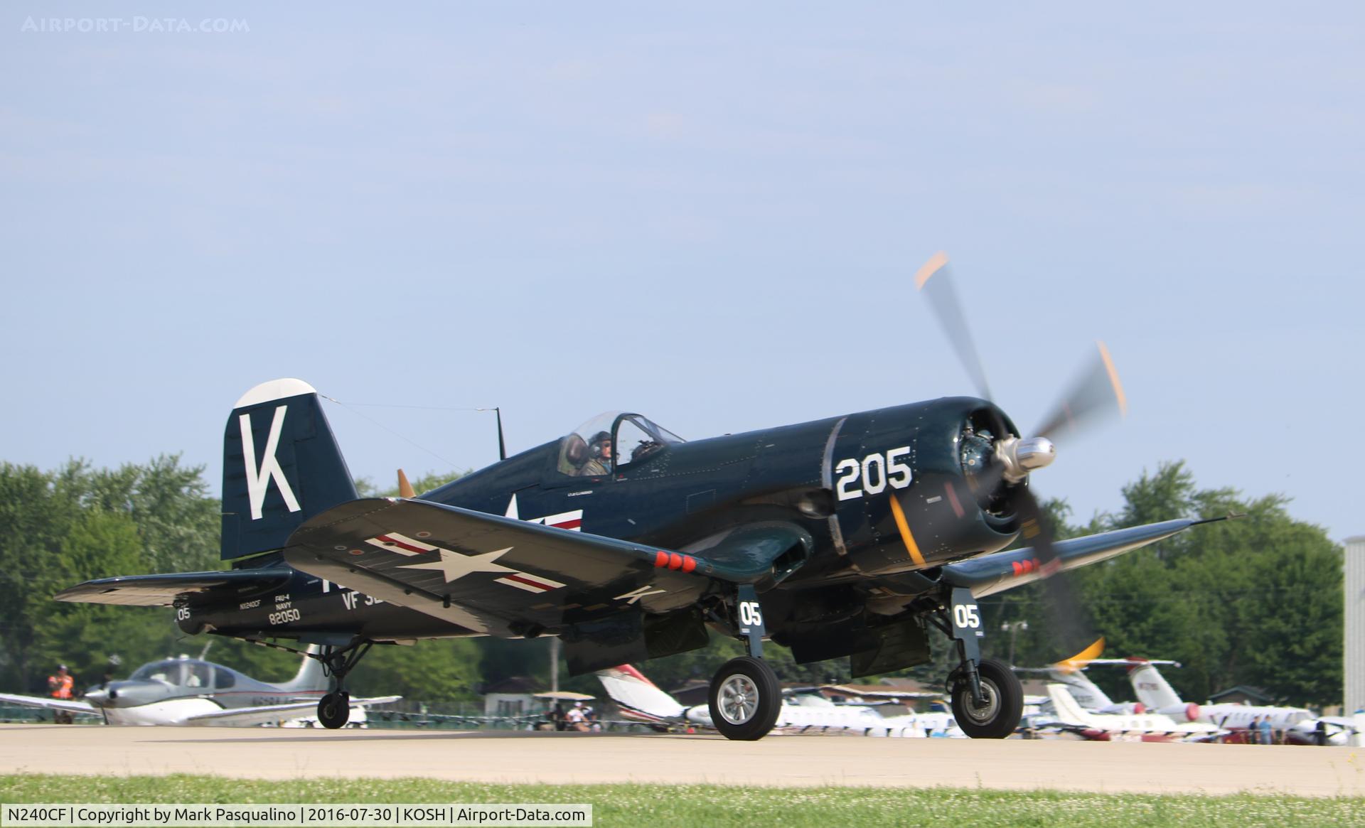 N240CF, 1945 Vought F4U-4 Corsair C/N 9513, Vought F4U-4