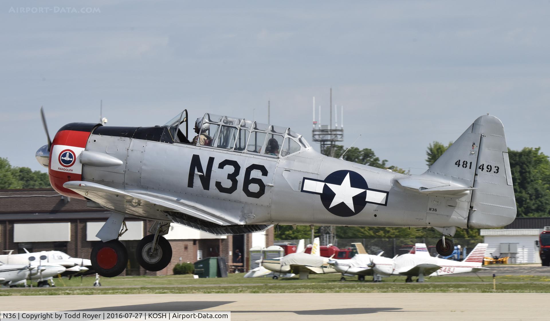 N36, 1944 North American AT-6F Texan C/N 121-42765, Airventure 2016