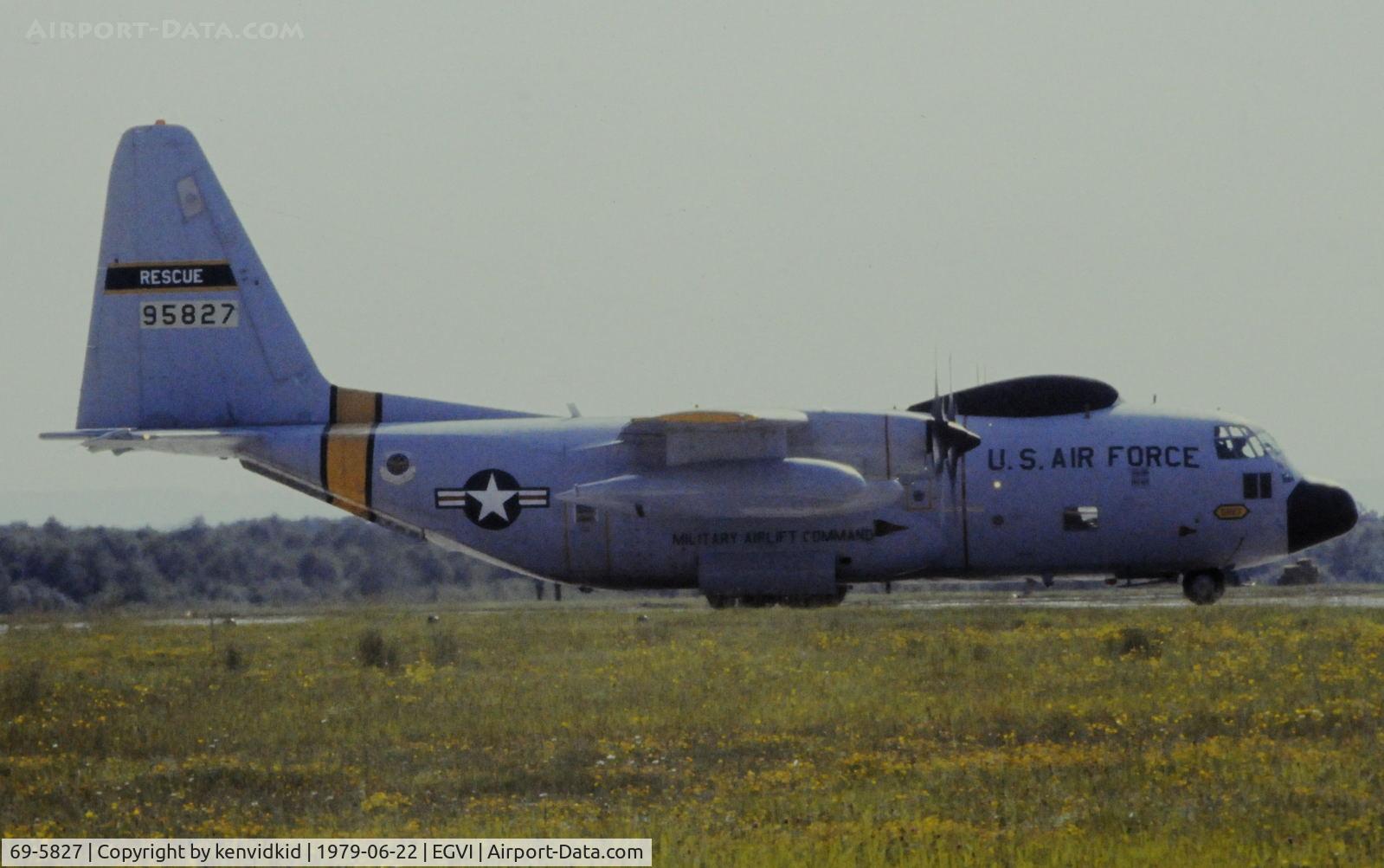 69-5827, 1969 Lockheed HC-130N Hercules C/N 382-4376, At the 1979 International Air Tattoo Greenham Common, copied from slide.