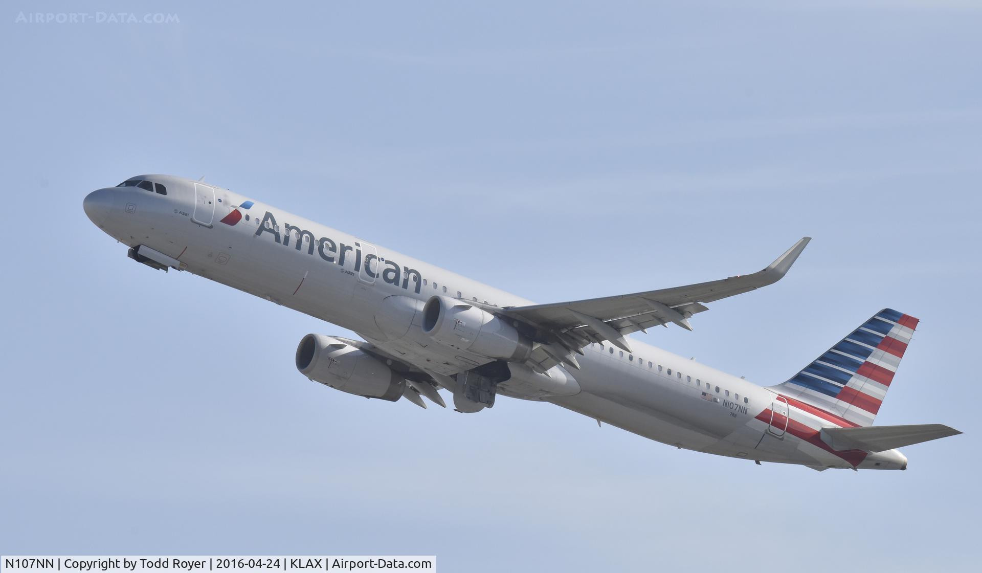 N107NN, 2013 Airbus A321-231 C/N 5938, Departing LAX