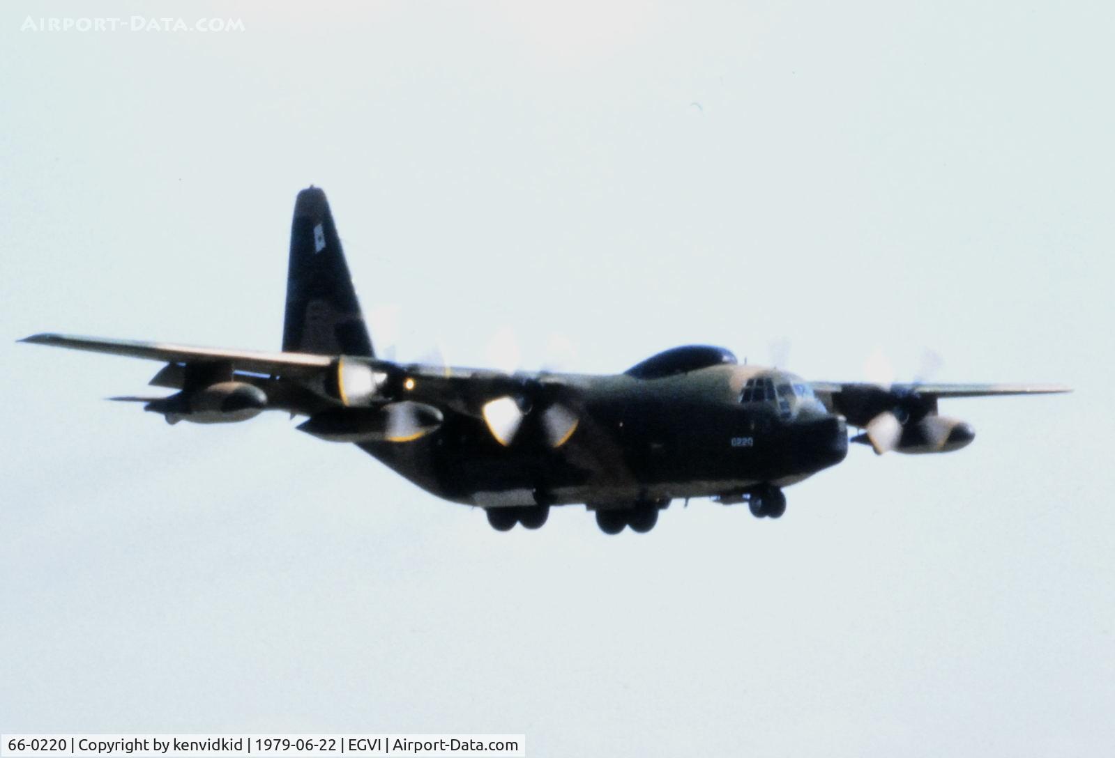 66-0220, 1966 Lockheed HC-130P Hercules C/N 382-4179, At the 1979 International Air Tattoo Greenham Common, copied from slide.