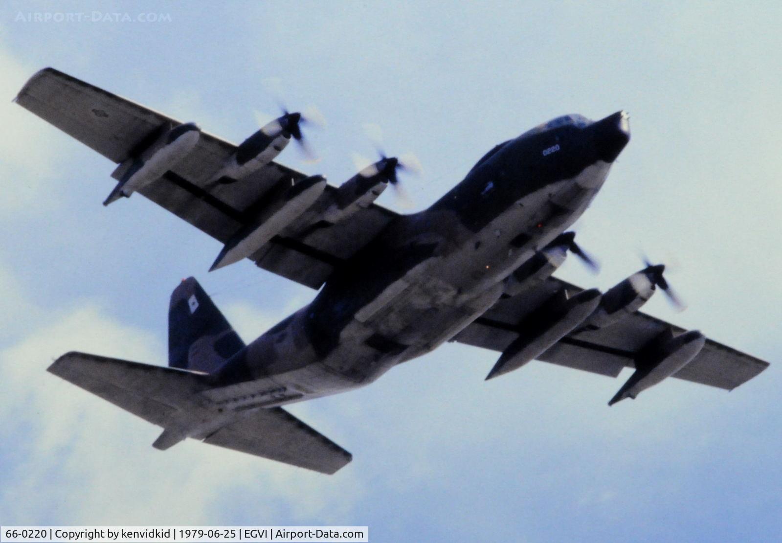 66-0220, 1966 Lockheed HC-130P Hercules C/N 382-4179, At the 1979 International Air Tattoo Greenham Common, copied from slide.
