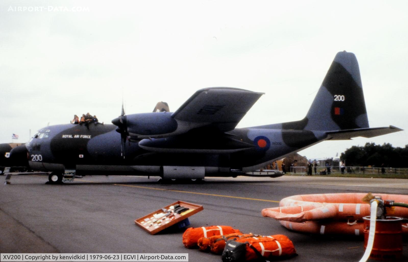 XV200, 1967 Lockheed C-130K Hercules C.1 C/N 382-4223, At the 1979 International Air Tattoo Greenham Common, copied from slide.