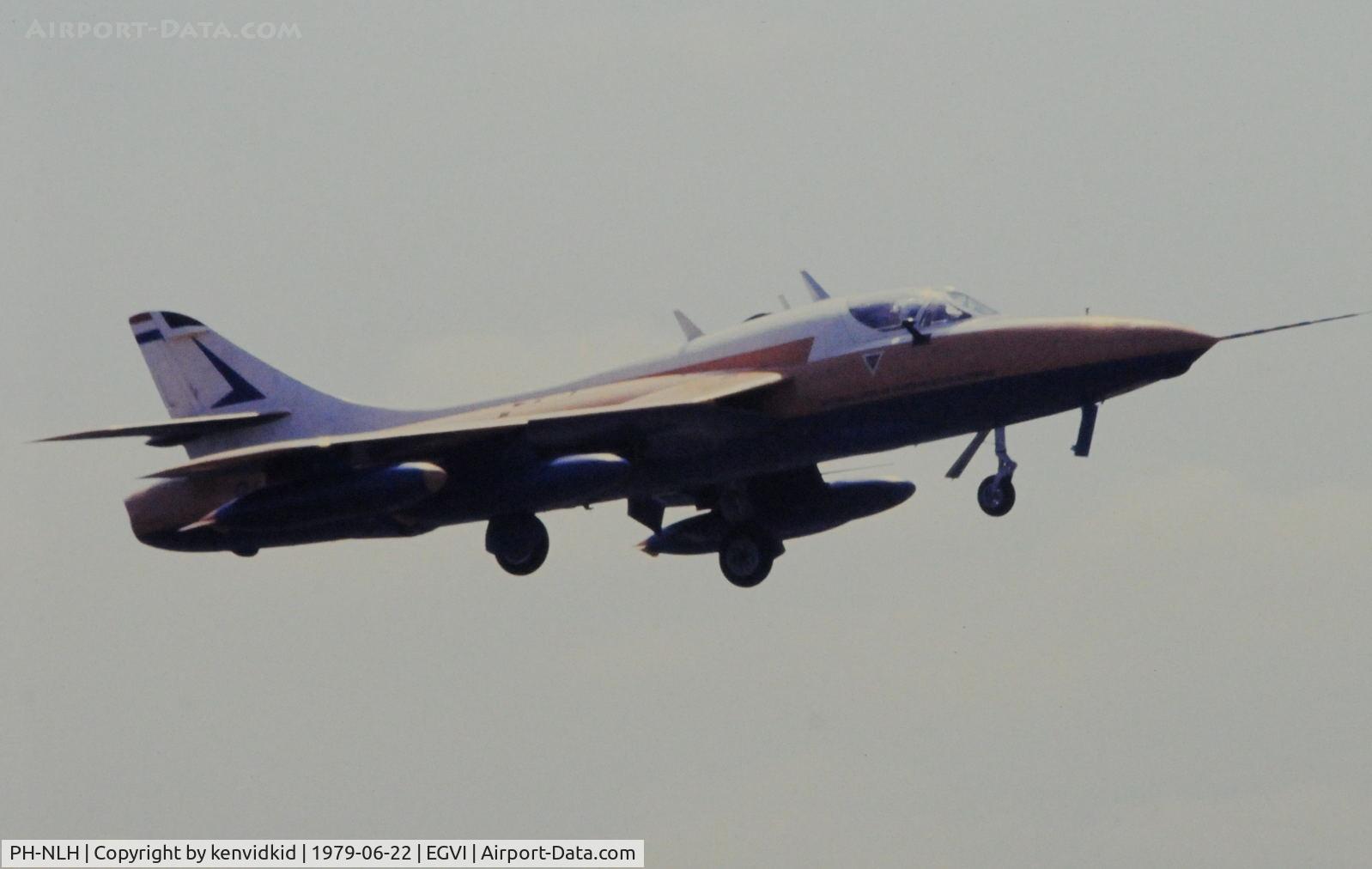 PH-NLH, Hawker Hunter T.7 C/N 41H-695342, At the 1979 International Air Tattoo Greenham Common, copied from slide.