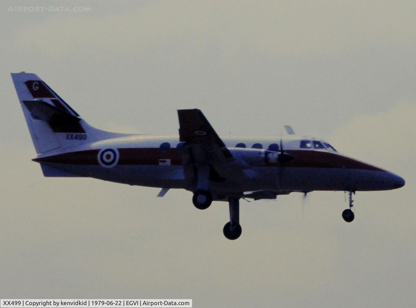 XX499, 1976 Scottish Aviation HP-137 Jetstream T.1 C/N 425, At the 1979 International Air Tattoo Greenham Common, copied from slide.