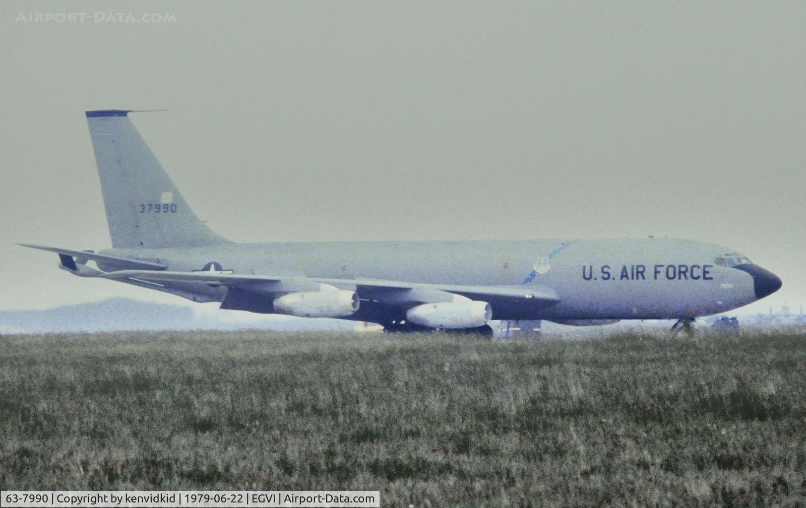 63-7990, 1963 Boeing KC-135A Stratotanker C/N 18607, At the 1979 International Air Tattoo Greenham Common, copied from slide.