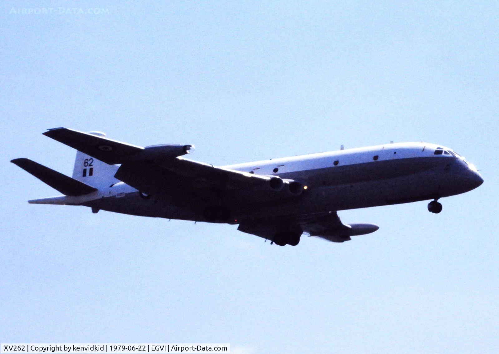 XV262, 1972 Hawker Siddeley Nimrod MR.1 C/N 8037, At the 1979 International Air Tattoo Greenham Common, copied from slide.
