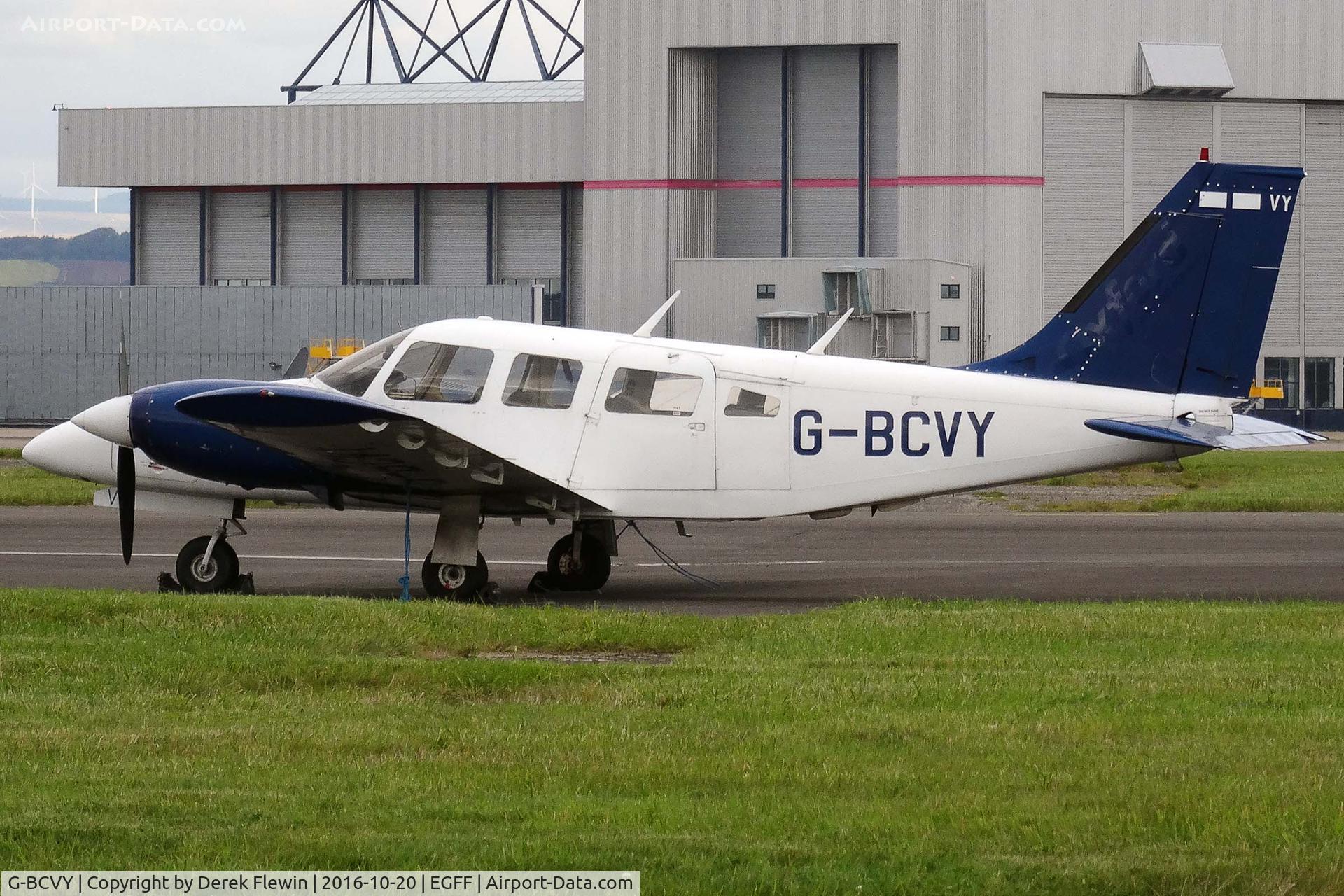 G-BCVY, 1974 Piper PA-34-200T Seneca II C/N 34-7570022, Resident Seneca II, Topex Ltd, previously N32447, seen parked up.