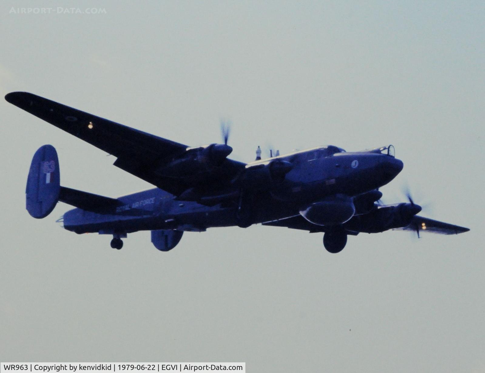 WR963, 1954 Avro 696 Shackleton AEW.2 C/N Not found WR963, At the 1979 International Air Tattoo Greenham Common, copied from slide