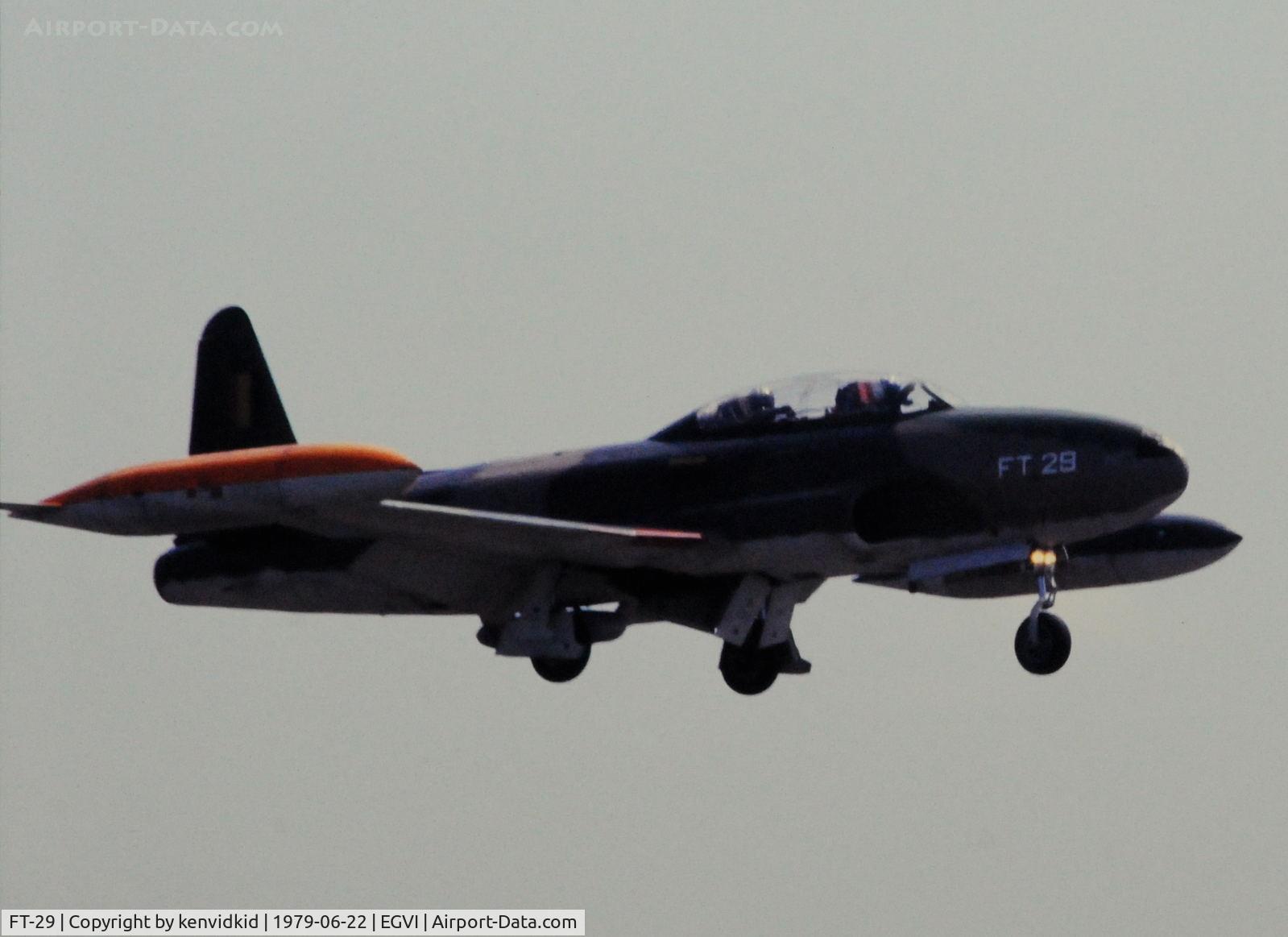FT-29, 1953 Lockheed T-33A Shooting Star C/N 580-9092, At the 1979 International Air Tattoo Greenham Common, copied from slide