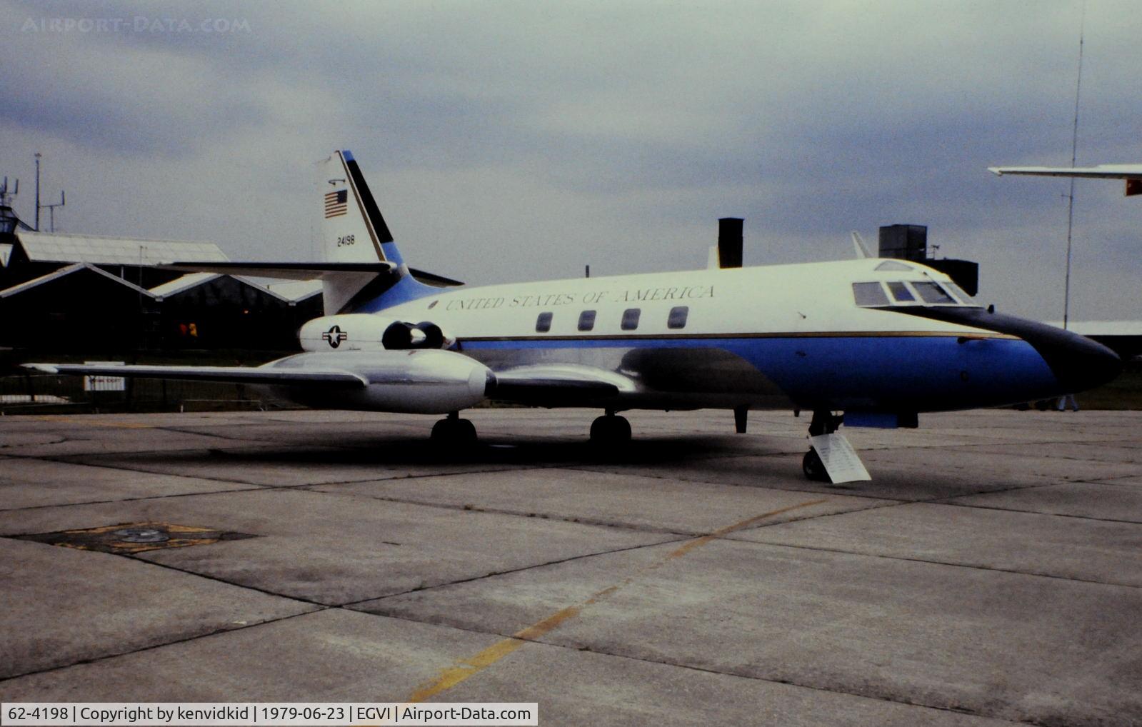 62-4198, 1962 Lockheed VC-140B Jetstar C/N 1329-5042, At the 1979 International Air Tattoo Greenham Common, copied from slide