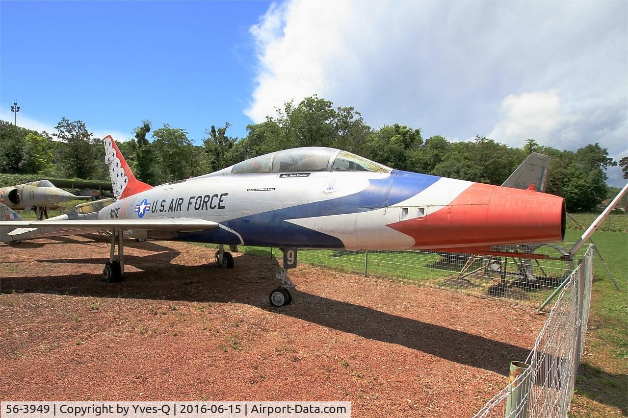 56-3949, 1956 North American TF-100F Super Sabre C/N 243-225, North American TF-100F Super Sabre, Preserved at Savigny-Les Beaune Museum